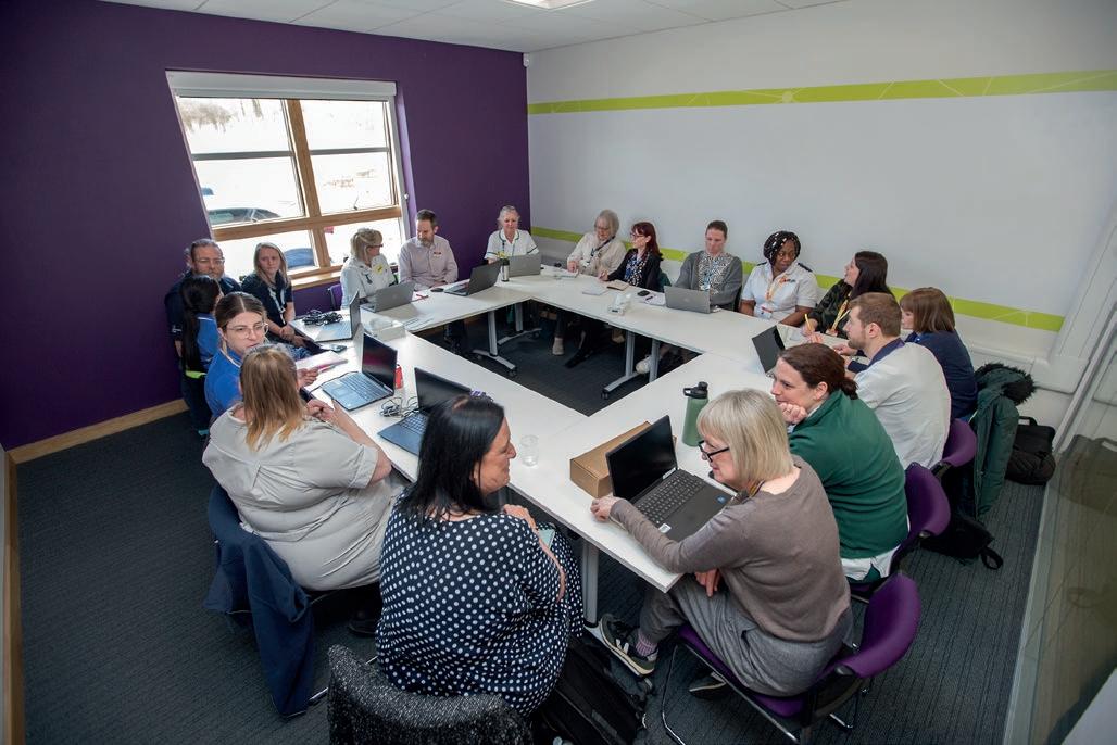 LOROS Centre boardroom: U-shaped setup for collaborative corporate training and professional meetings.