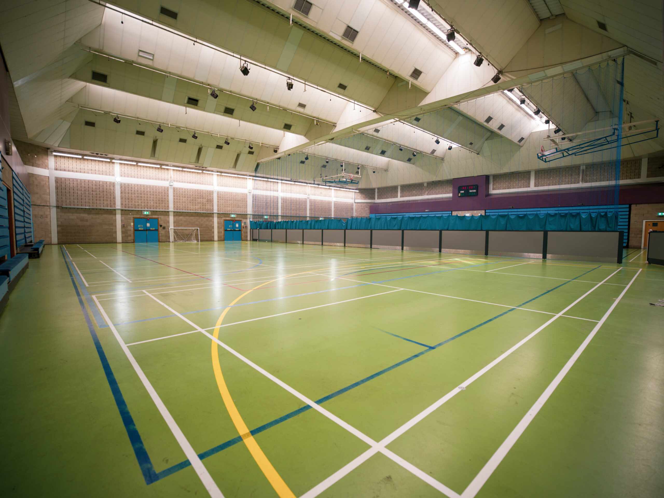 Kensington Leisure Centre sports hall: spacious venue for trade shows and exhibitions.