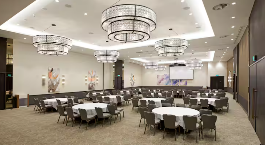 Ballroom at Hilton Southampton Utilita Bowl for corporate events and luxury galas.