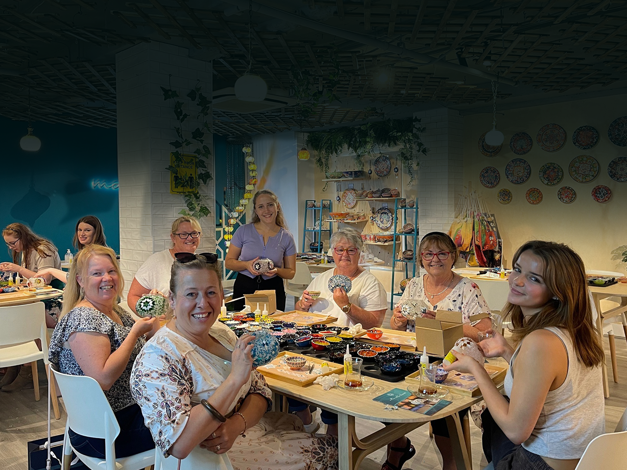 Lampworking studio breakout session for hands-on team building and creative corporate events.