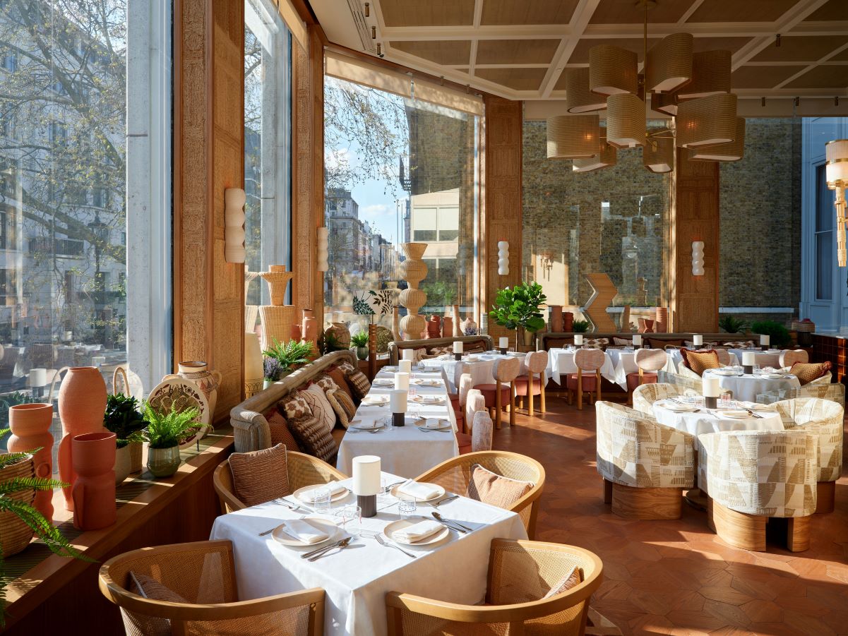 Upscale restaurant at EADN St Paul's, elegant light-filled space for corporate events and dinners.