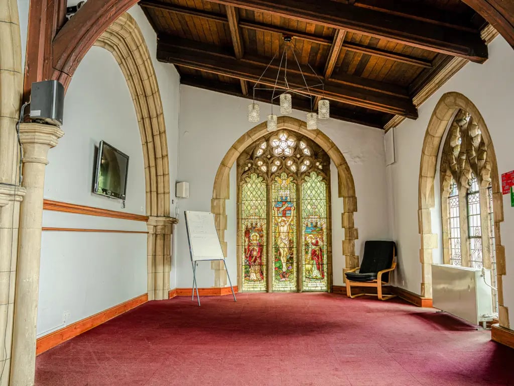 Historic breakout room at St Stephen's Hall, featuring period architecture for corporate meetings.