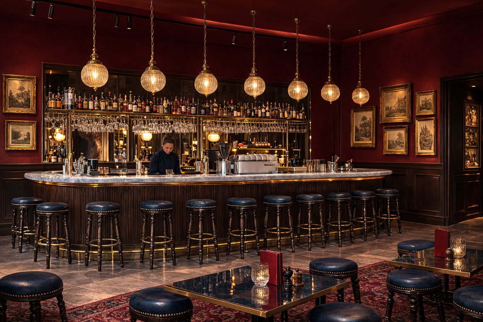 Private Function Area at PANAM: Sophisticated bar lounge for corporate networking and events.