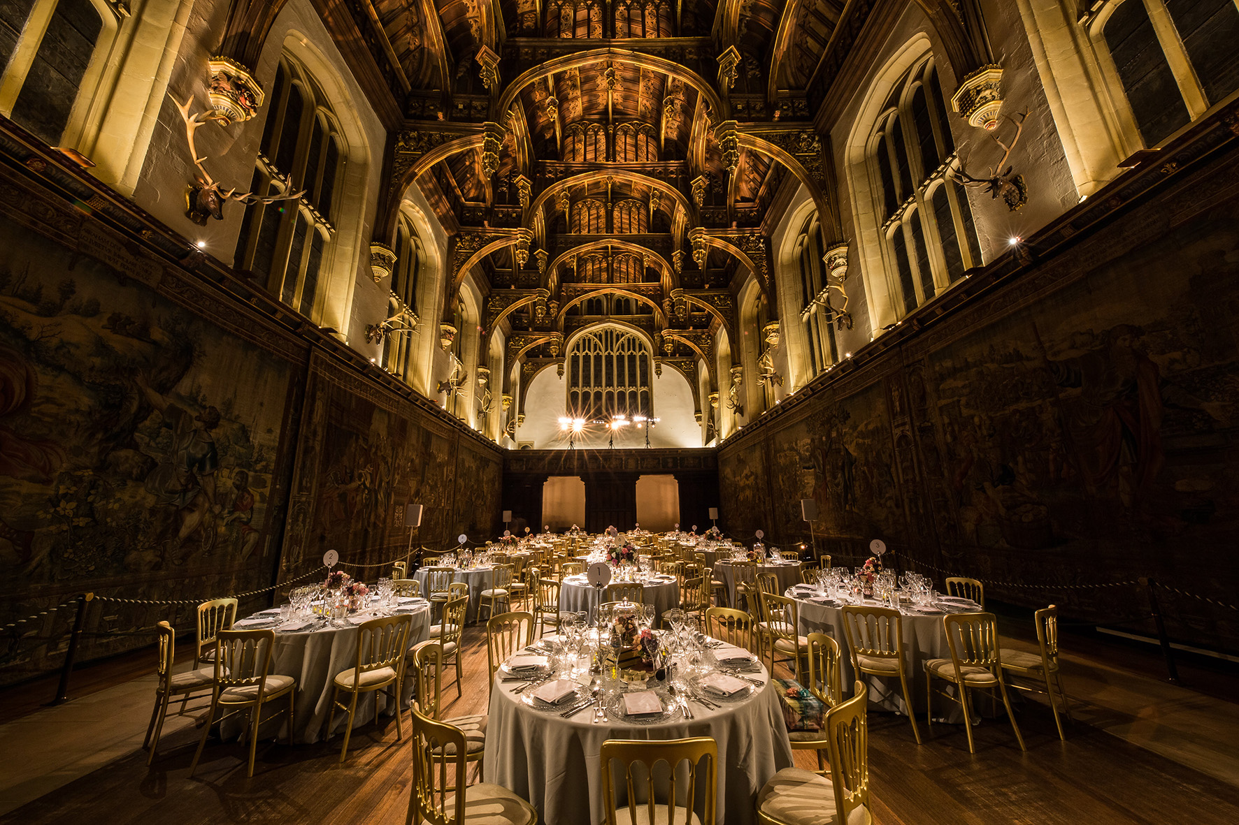 Palais Ballroom venue for luxury gala and black-tie dinner events with architectural design.