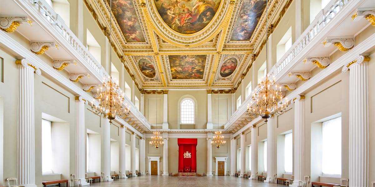 Grand Palais ballroom with ornate architecture for luxury black-tie galas and formal banquets.