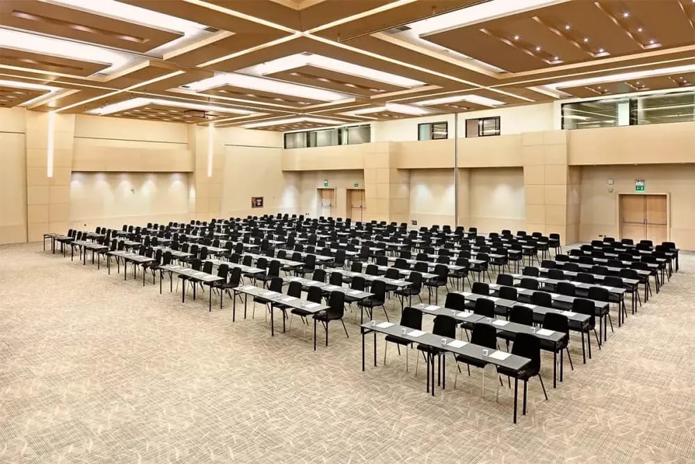 Palais Ballroom schoolroom setup for training sessions and educational seminars.