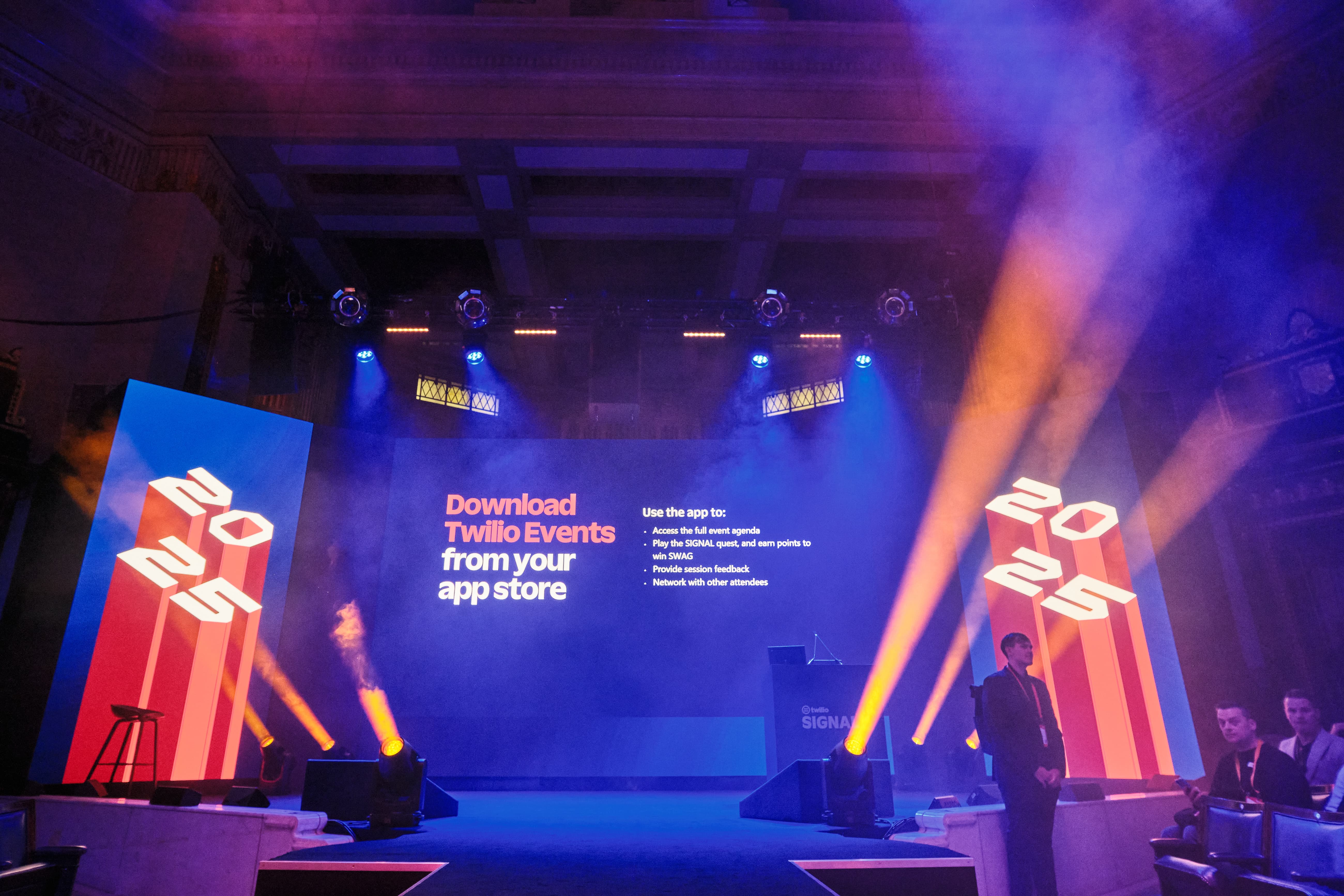 Grand Temple main stage with LED wall for corporate event and conference engagement.