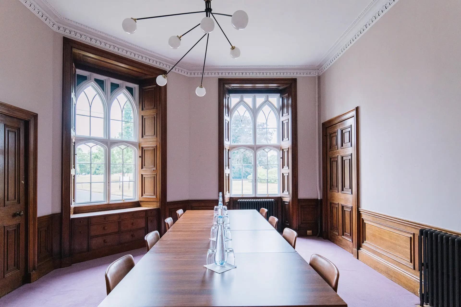 Ellesmere boardroom at historic Ashridge House for premium executive meetings and retreats.