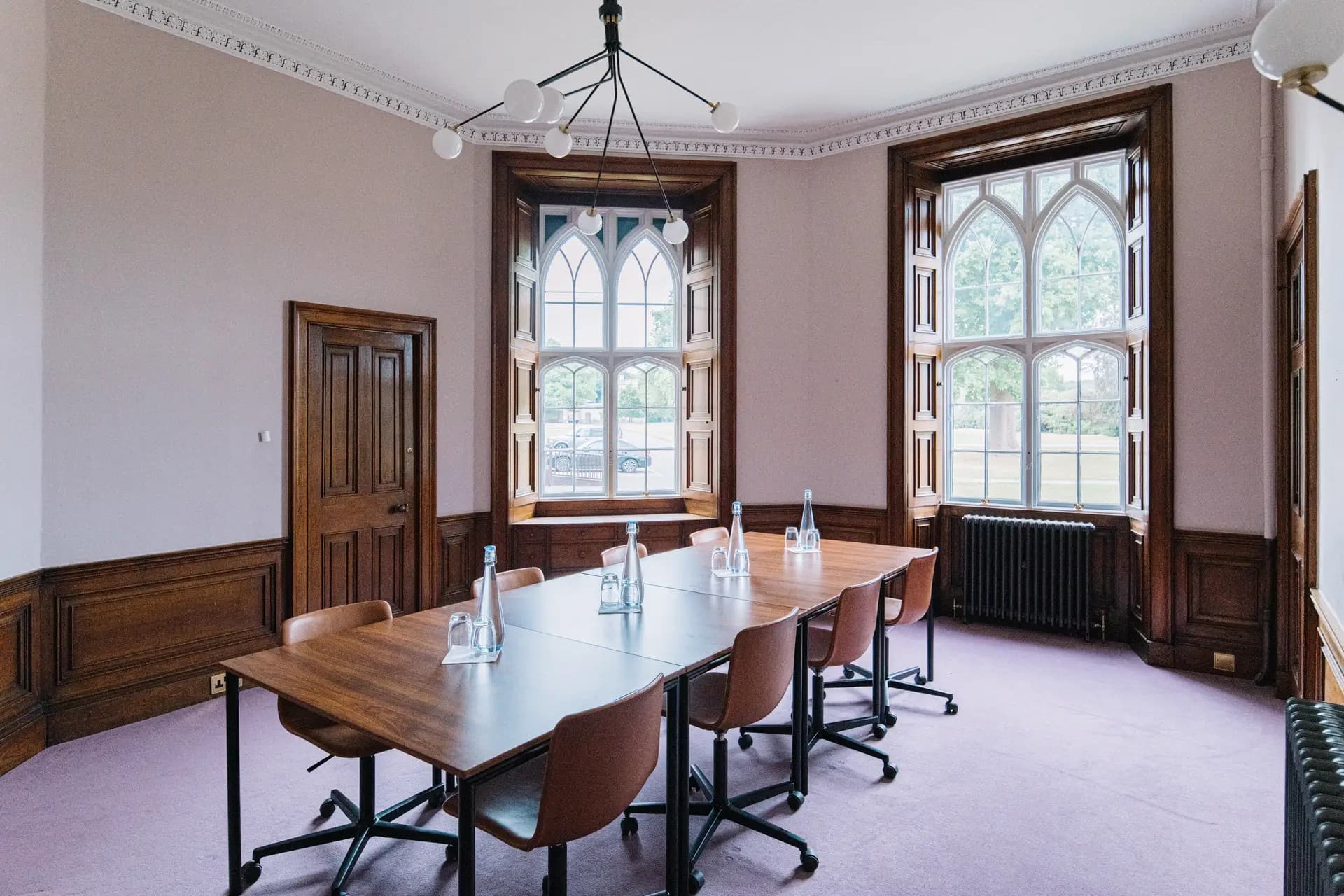 Ellesmere boardroom at Ashridge House featuring historic architecture for executive meetings.