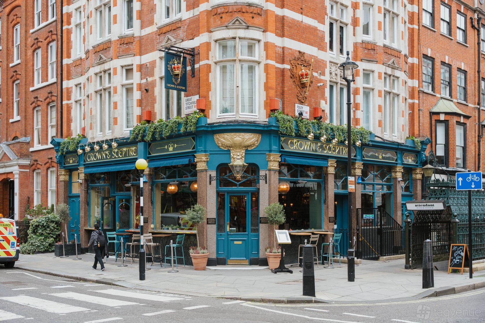 Corner-lot venue at The Crown & Sceptre, ideal for networking events and corporate socials.