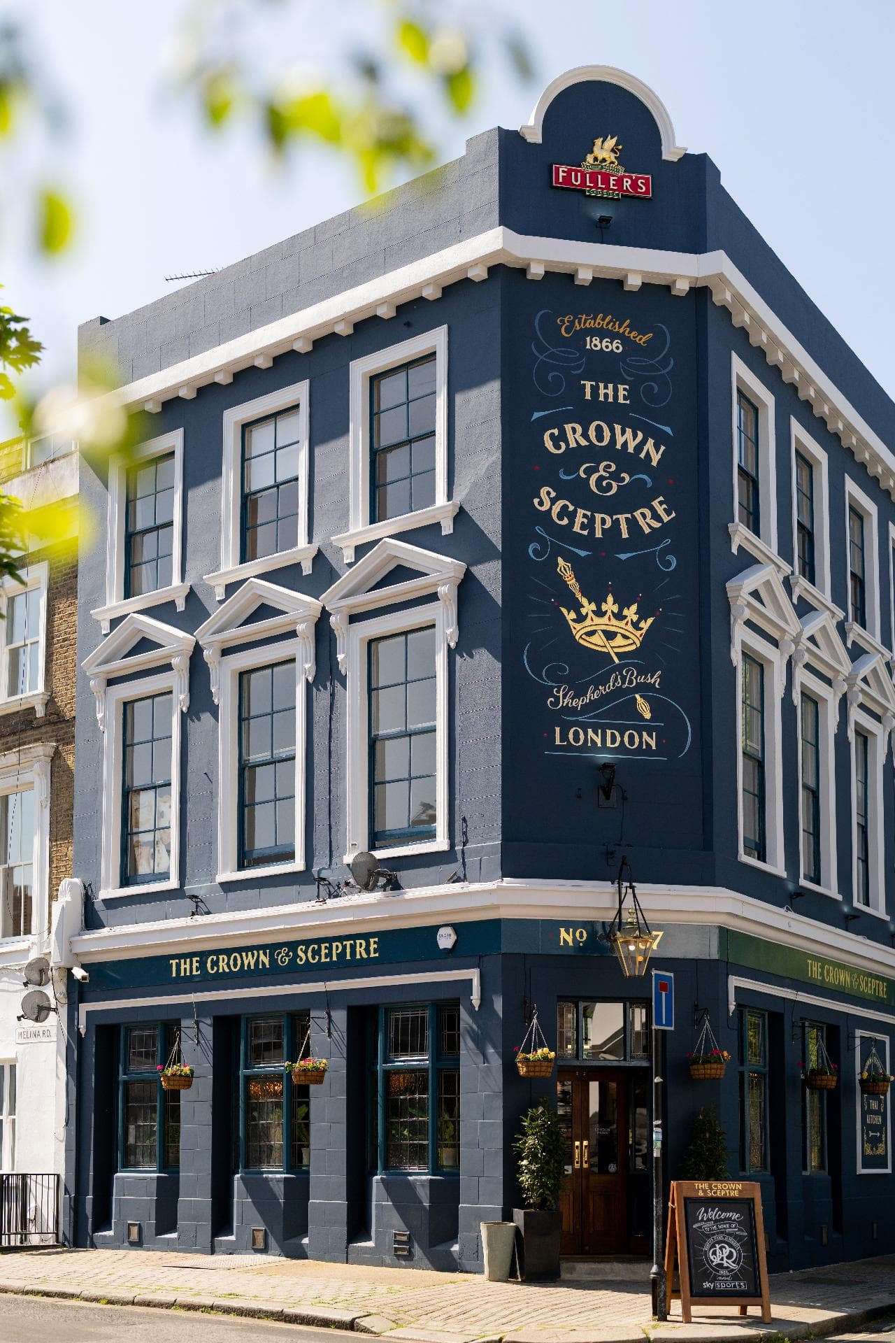 Classic London pub exterior for private hire and corporate networking events.