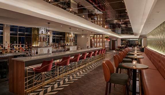 Leaf & Cane at Hyatt Regency London: Modern upscale venue for cocktail receptions and networking.