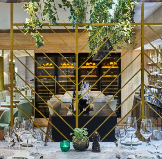 Luxury private dining alcove at InterContinental London for VIP board meetings and corporate events.