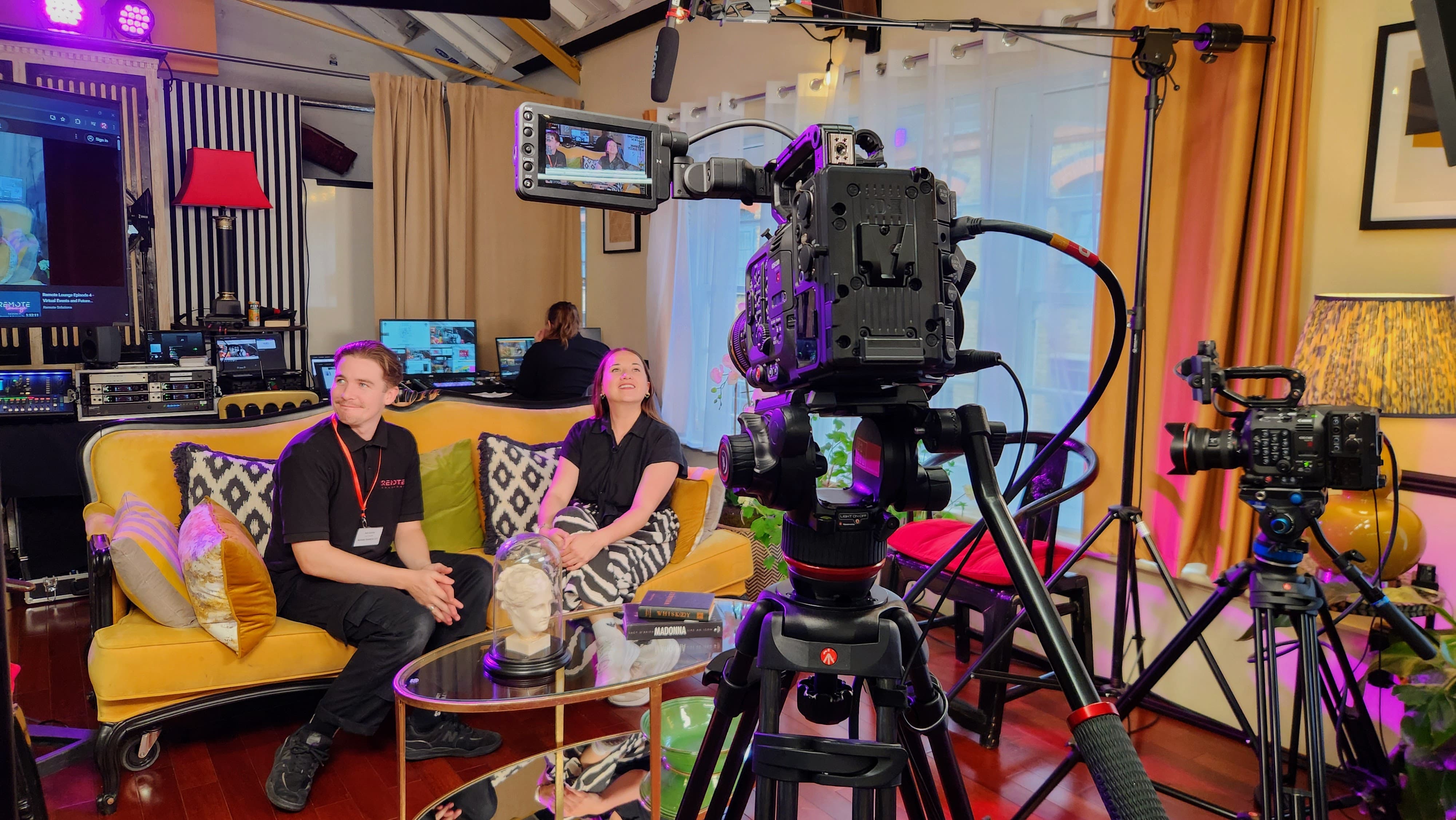 Professional multi-camera broadcast production setup for film and TV events at Lumiere Underwood.