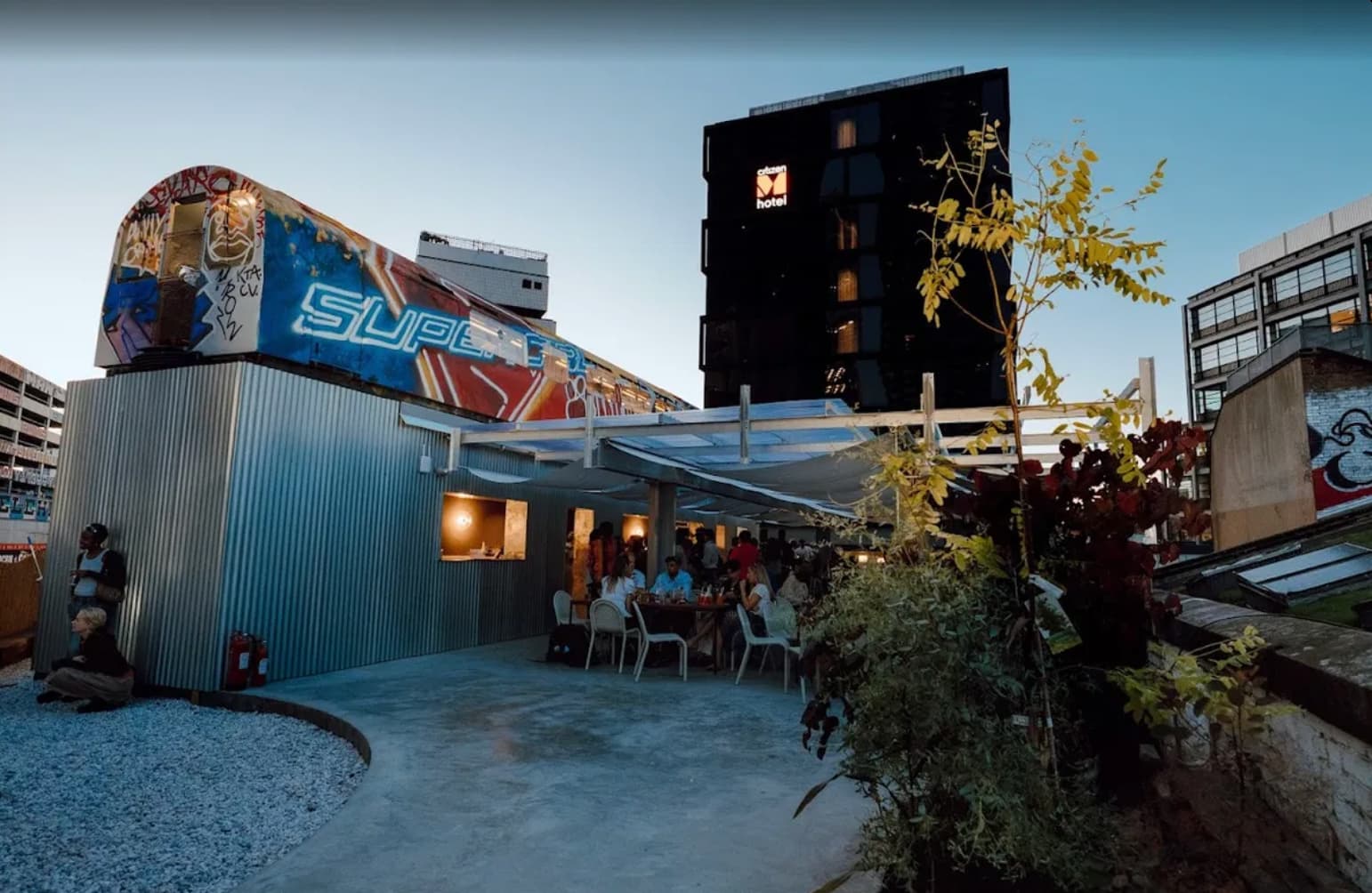 Industrial rooftop networking venue for creative brand activations at Village Underground.