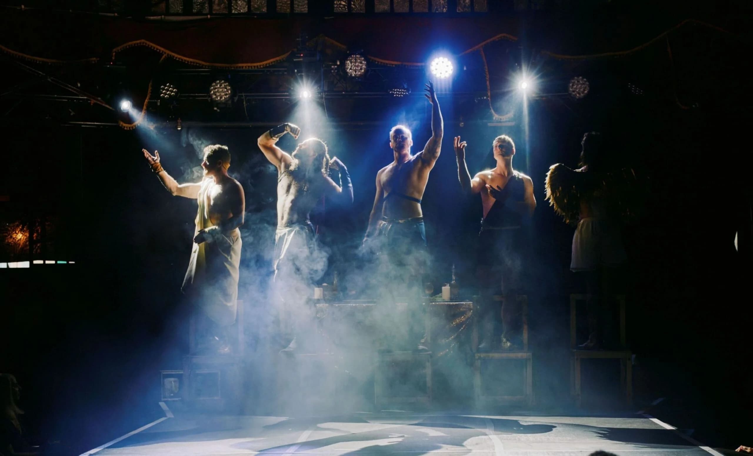 Qube Acton Studio A: High-impact stage with dramatic lighting for awards show or gala production.