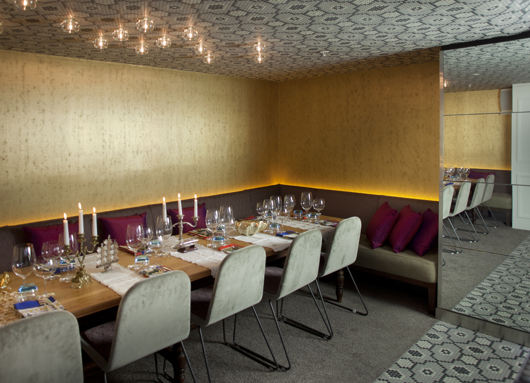 Elegant private dining space at The Drift Bar, ideal for upscale events and intimate meetings.
