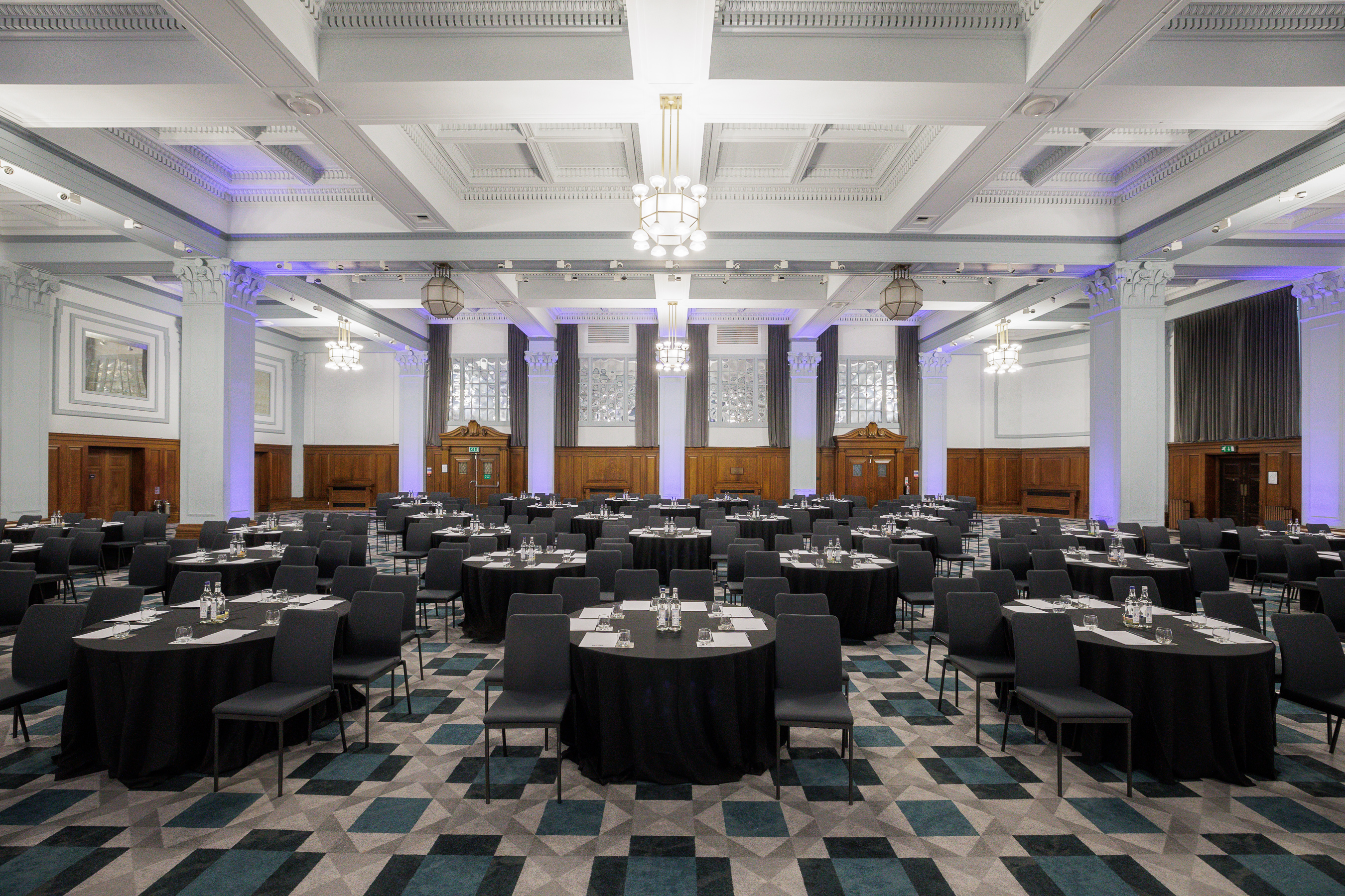 Elegant ballroom at Kimpton Clocktower Hotel, perfect for conferences and banquets.