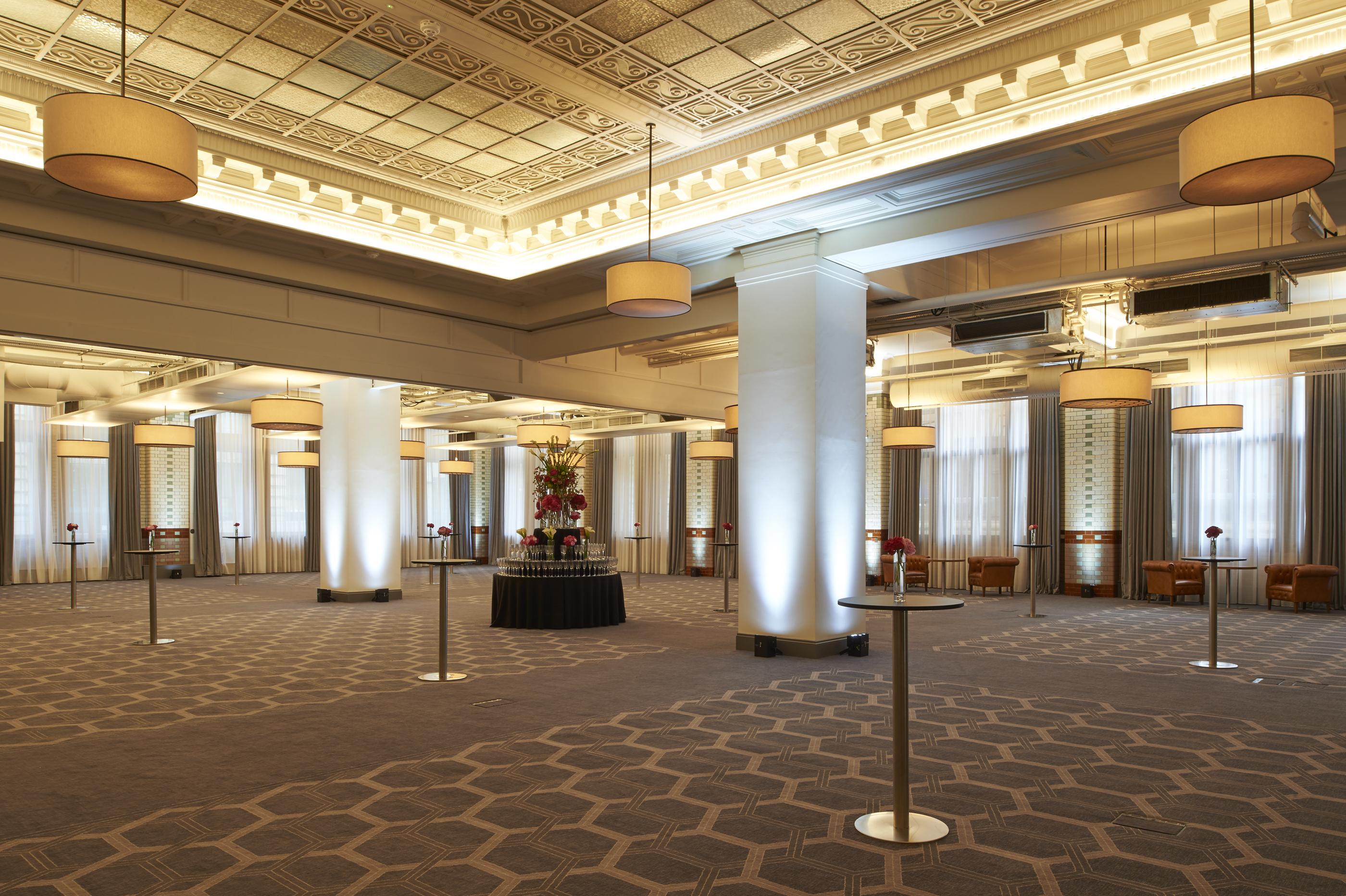 Elegant event space at The Whitworth Rooms, ideal for corporate meetings and receptions.