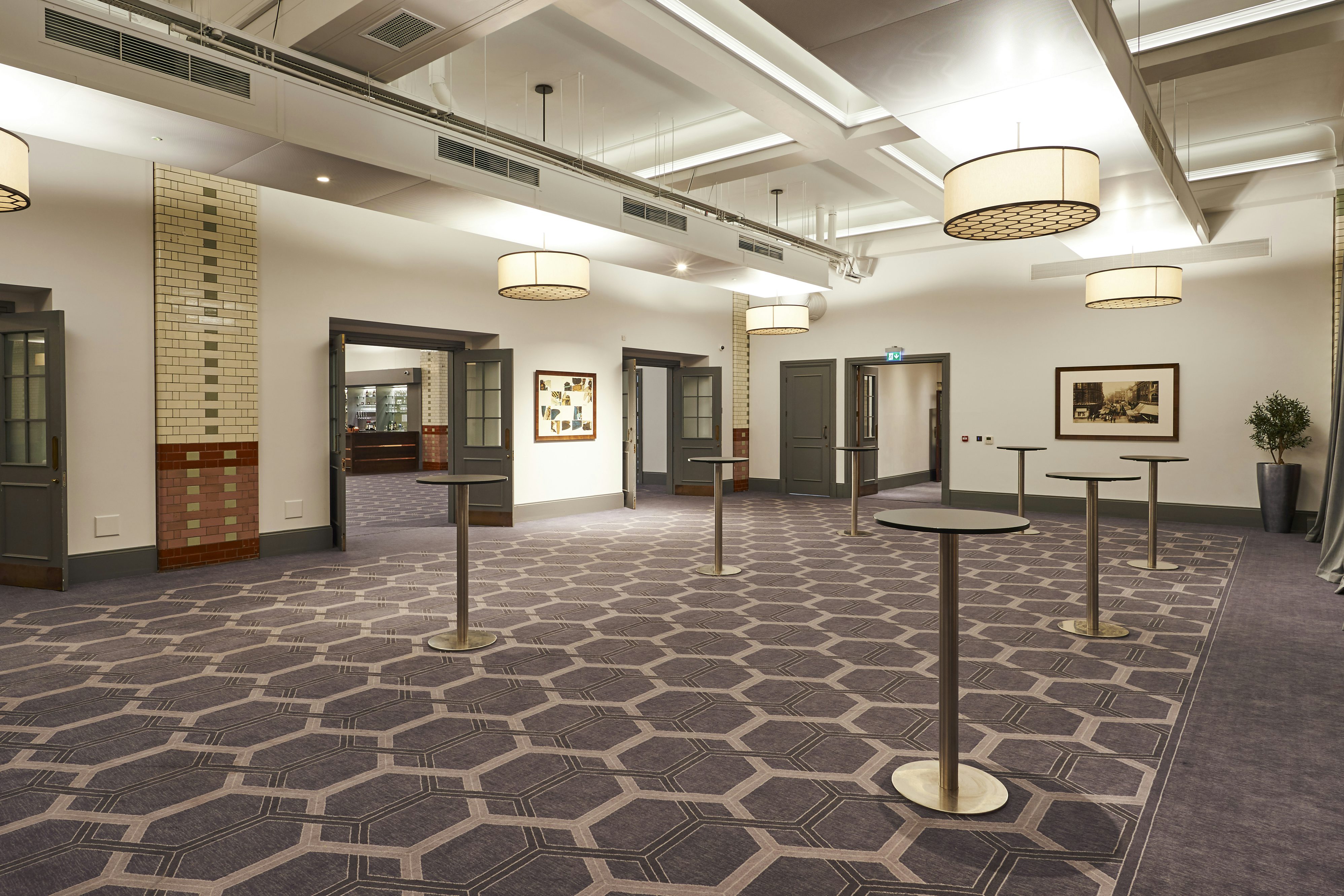 Modern event space at The Whitworth Rooms, Kimpton Clocktower Hotel, ideal for receptions.