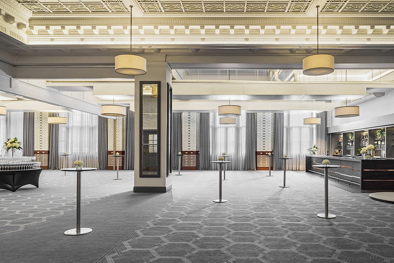 Elegant event space at The Whitworth Rooms, ideal for conferences and receptions.