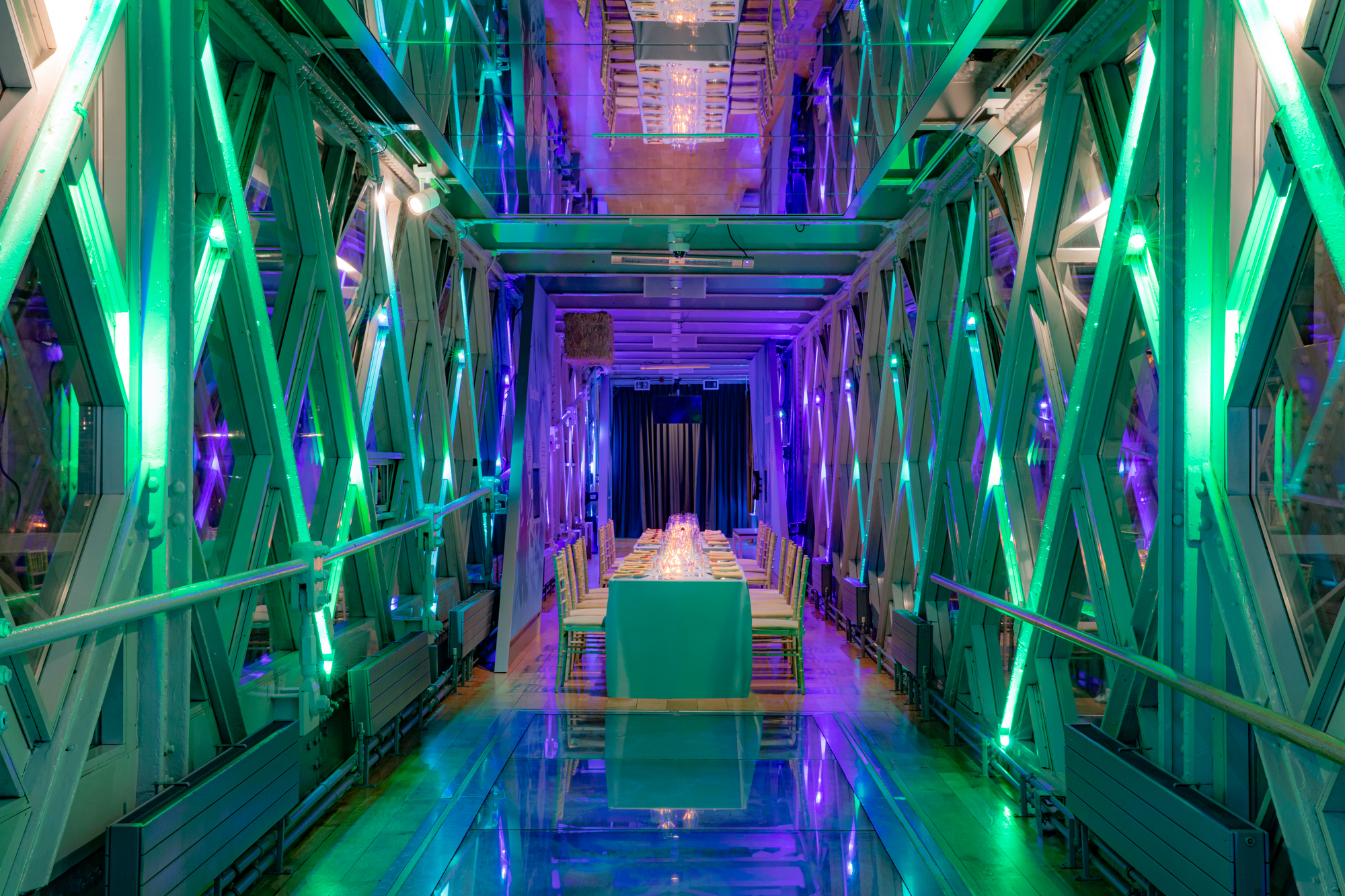 Tower Bridge event space with modern design, ideal for upscale gatherings and corporate events.