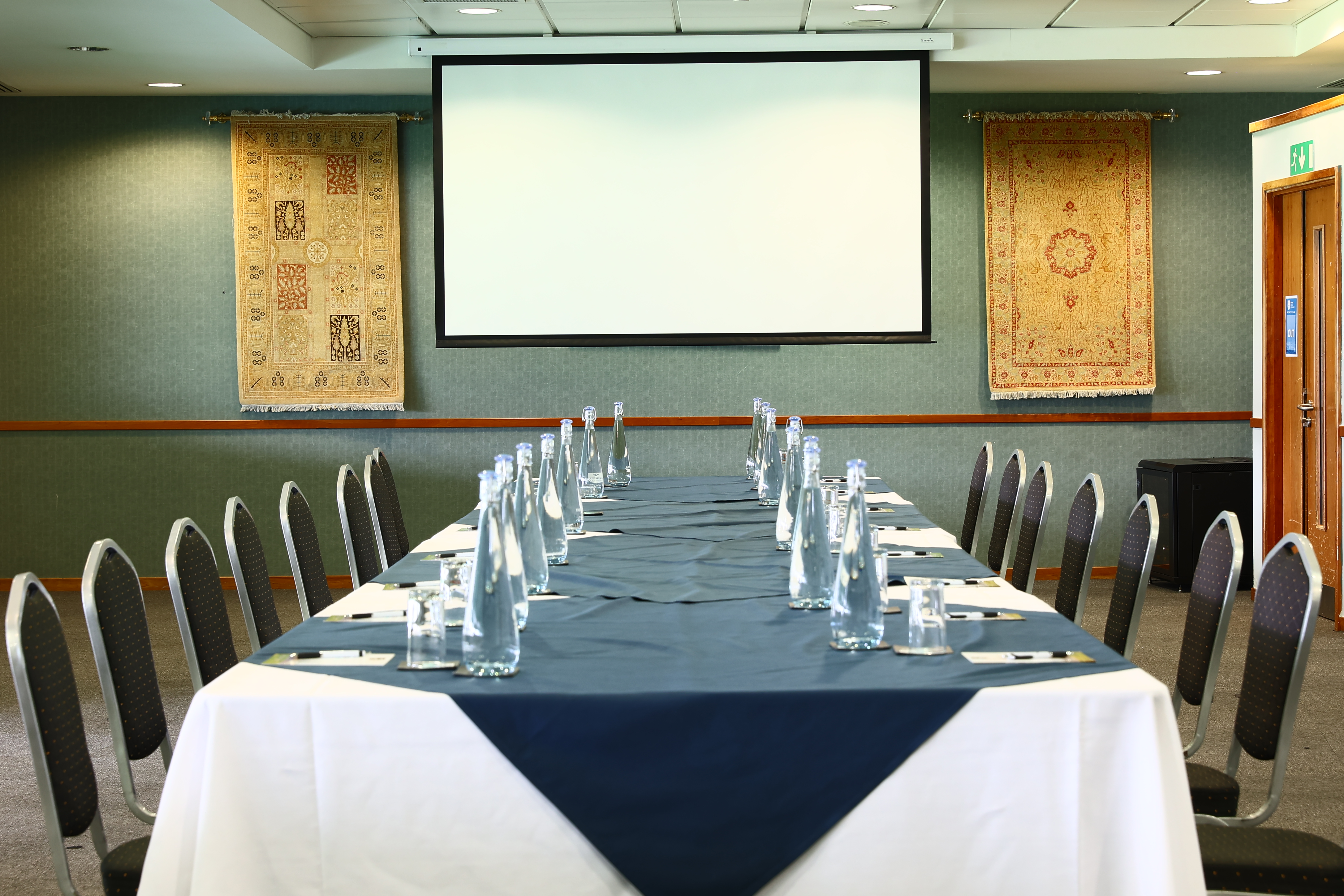 "Pakistan Room at Kia Oval: elegant meeting space set for professional gatherings."