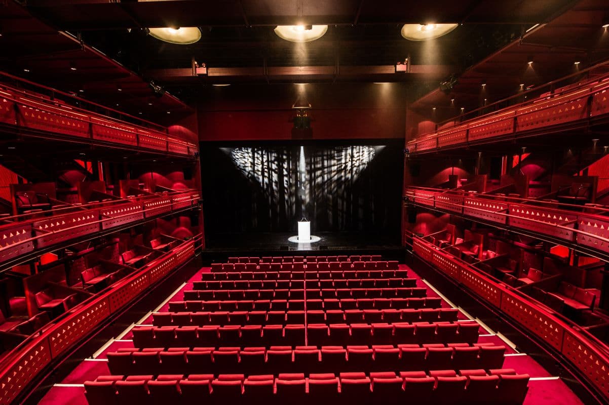Lyric Theatre in Lowry: Tiered seating for corporate keynote presentations and product launches.