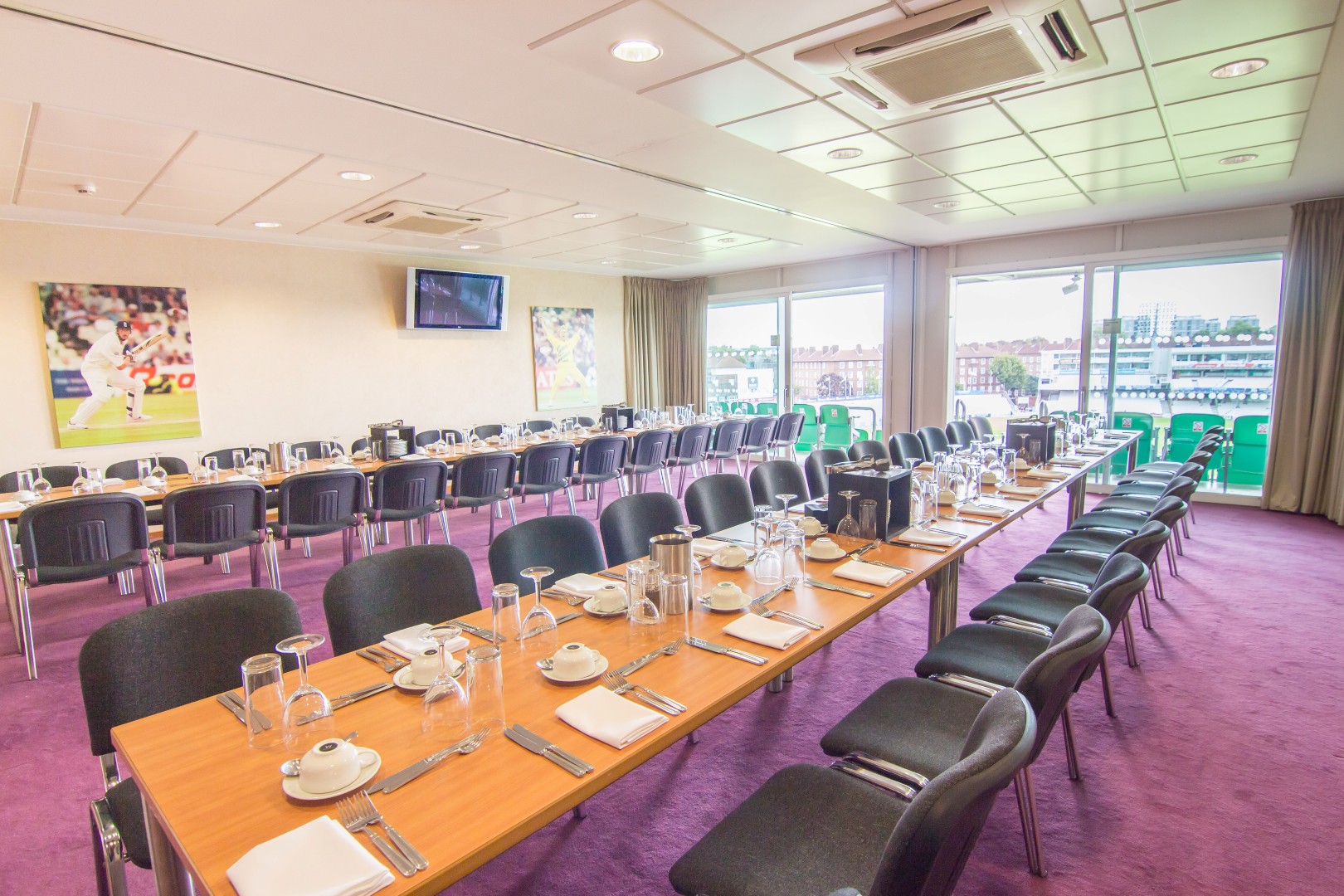 Double Executive Box at Kia Oval, bright meeting space for corporate events and networking.
