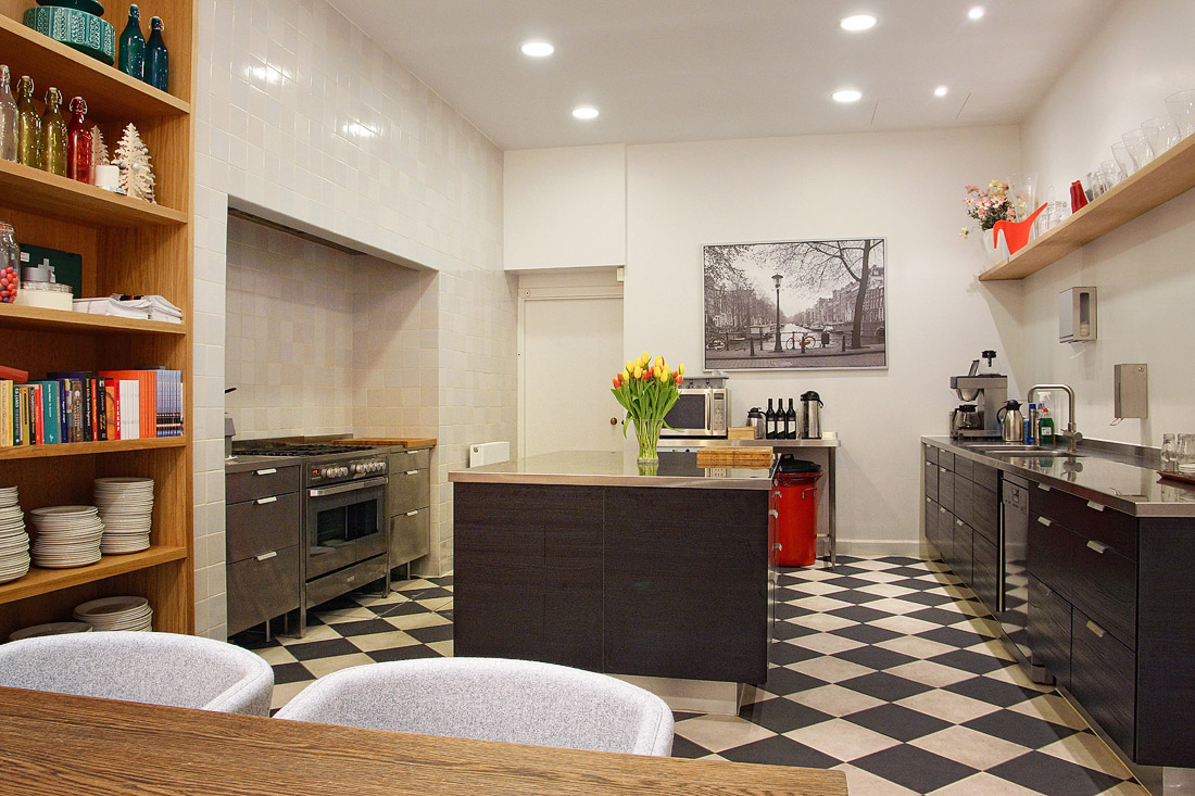 Modern kitchen in The Dutch Hall, ideal for catering events and gatherings.