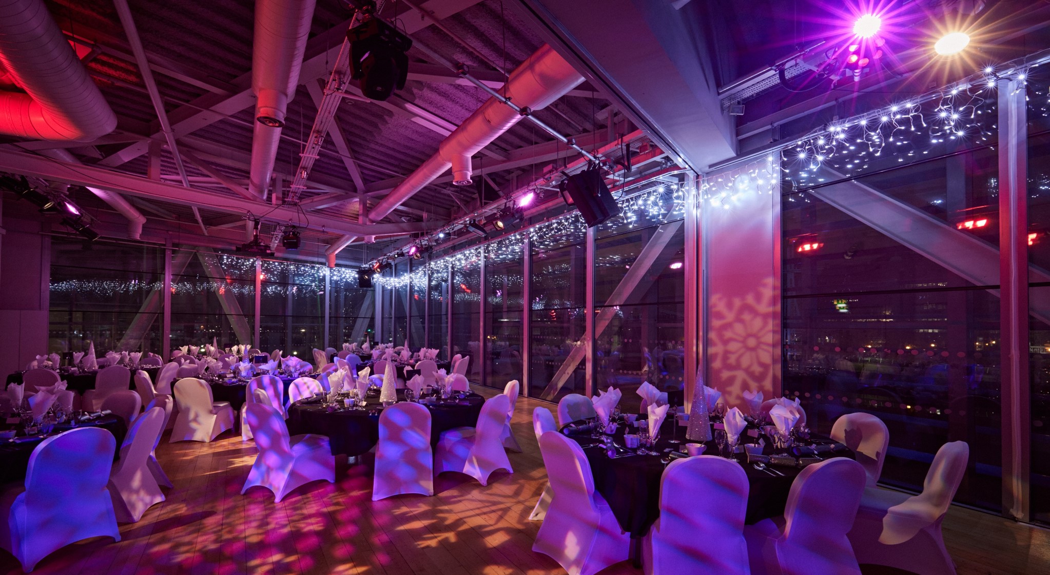 Elegant event space at The Aldridge Studio, ideal for galas and corporate dinners.