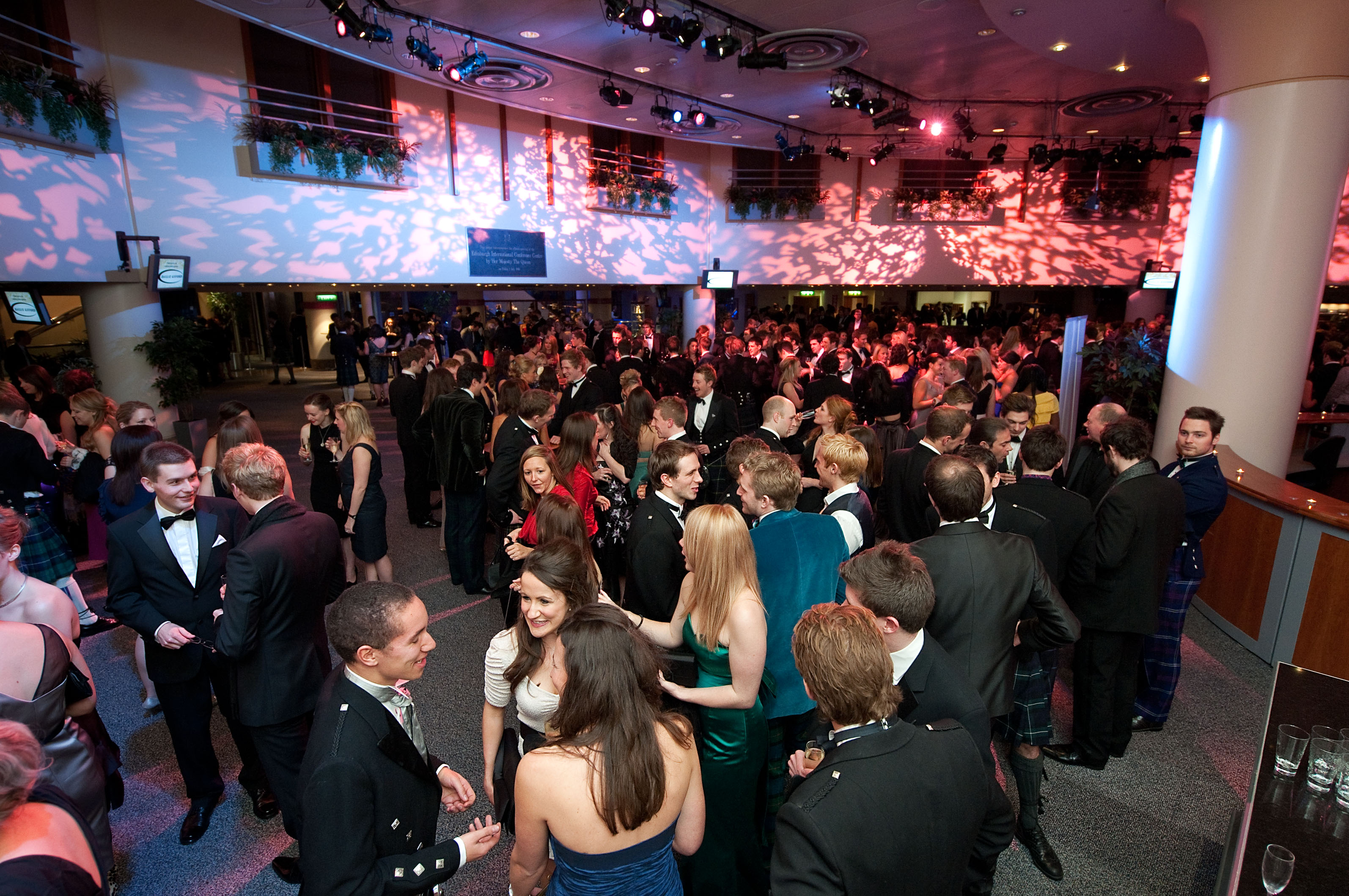 Strathblane Hall networking event with stylish decor and formal attire attendees.