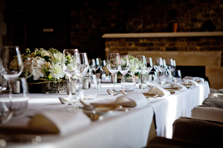 Elegant dining table at The Tower House, Coworth Park for formal events and corporate dinners.