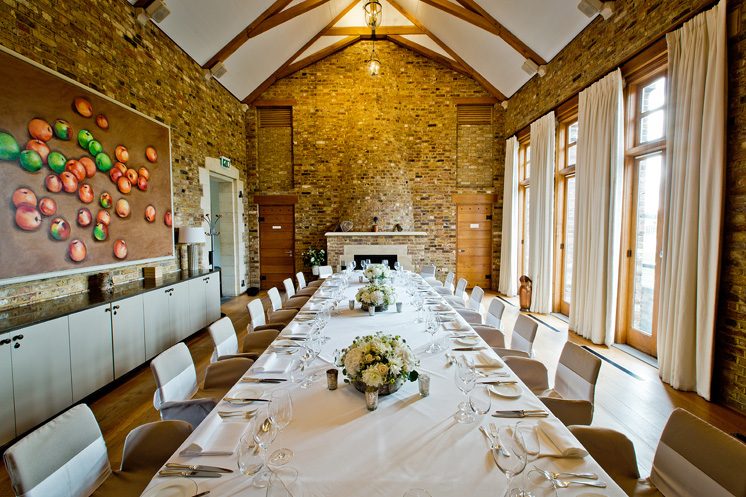 Elegant meeting space at The Tower House, Coworth Park, ideal for corporate retreats and upscale dinners.