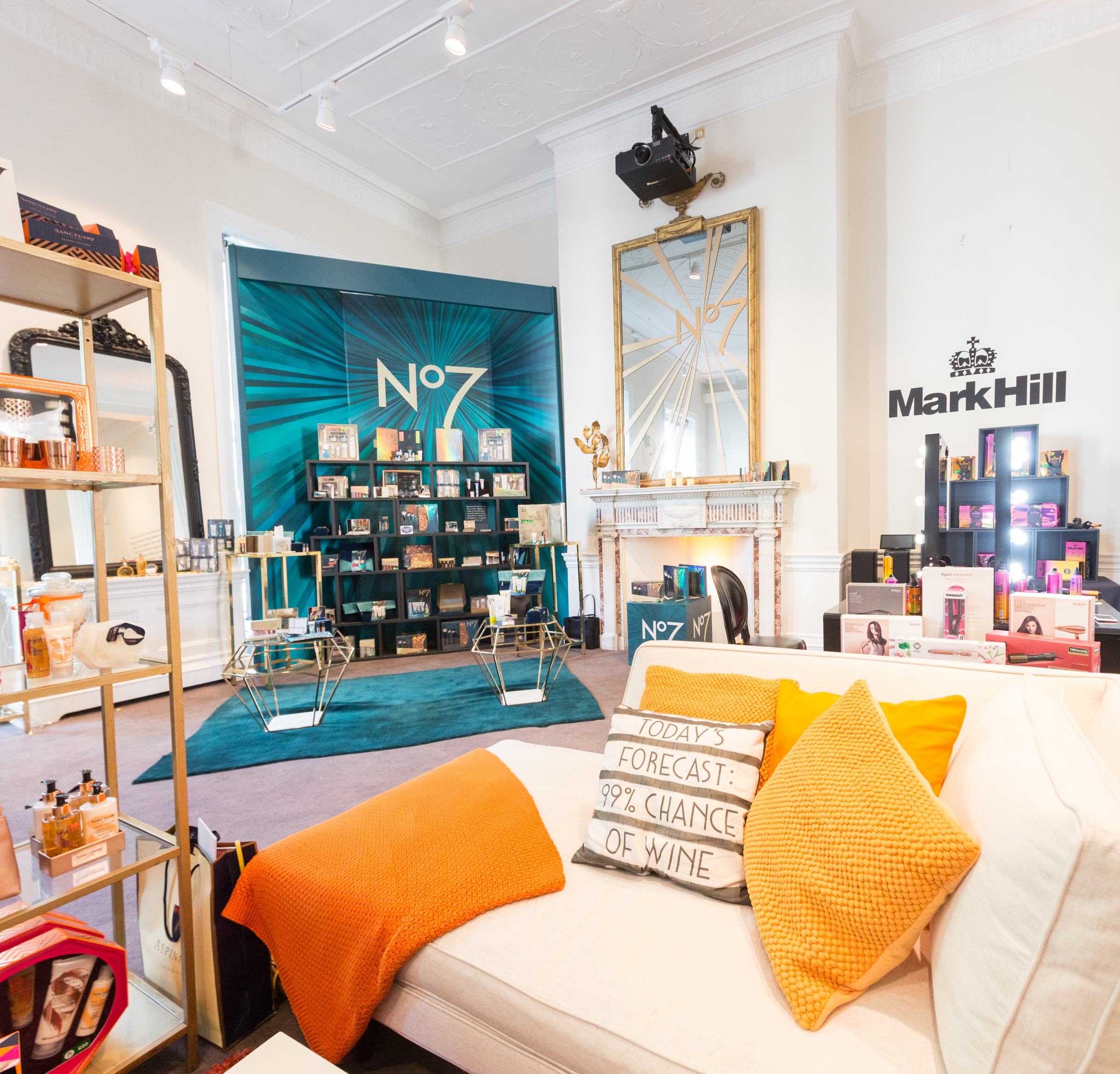 Council Chamber event space with plush seating, ideal for product launches and promotions.