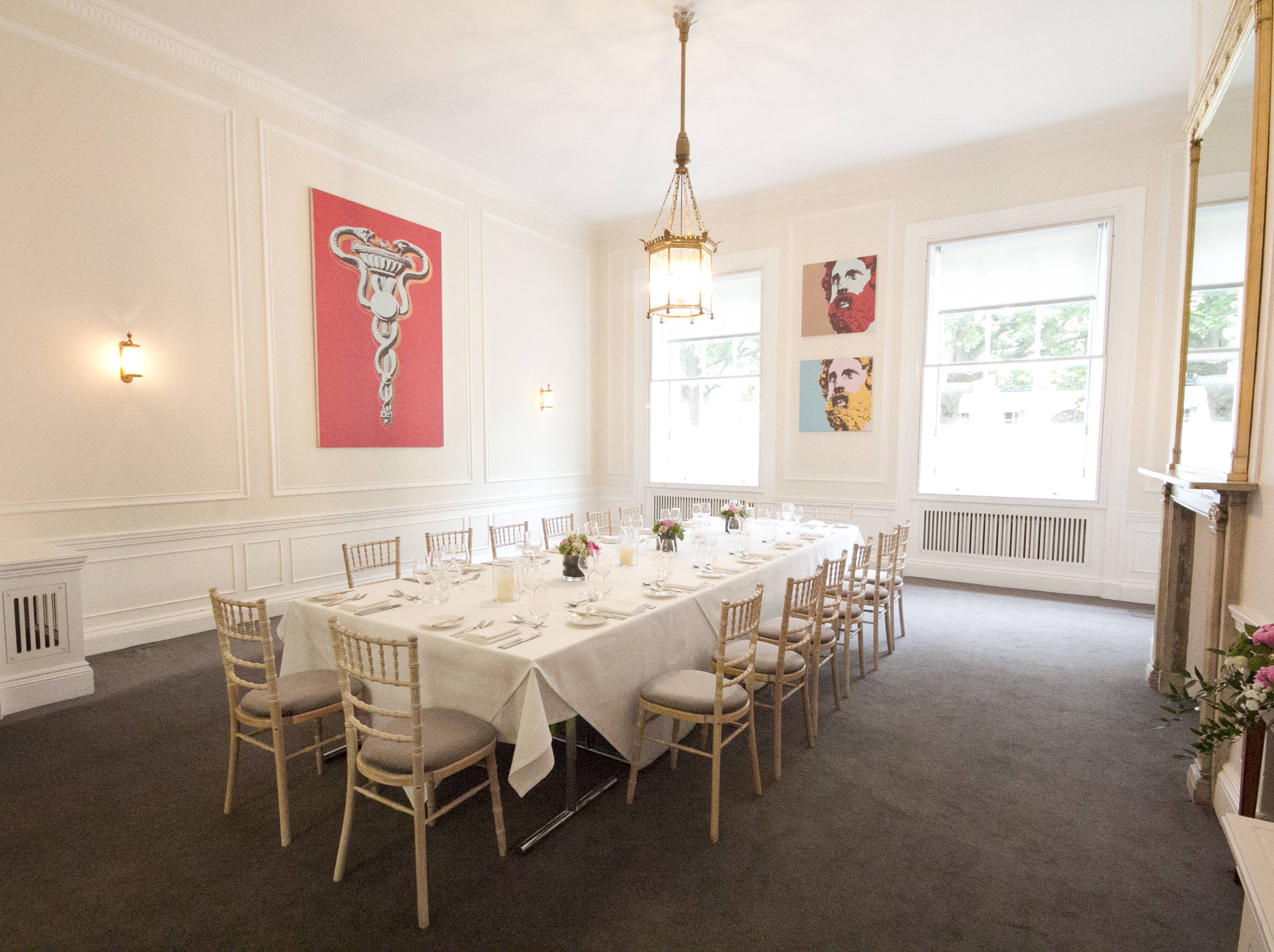 Laurie Landeau in elegant meeting room, ideal for corporate events and gatherings.
