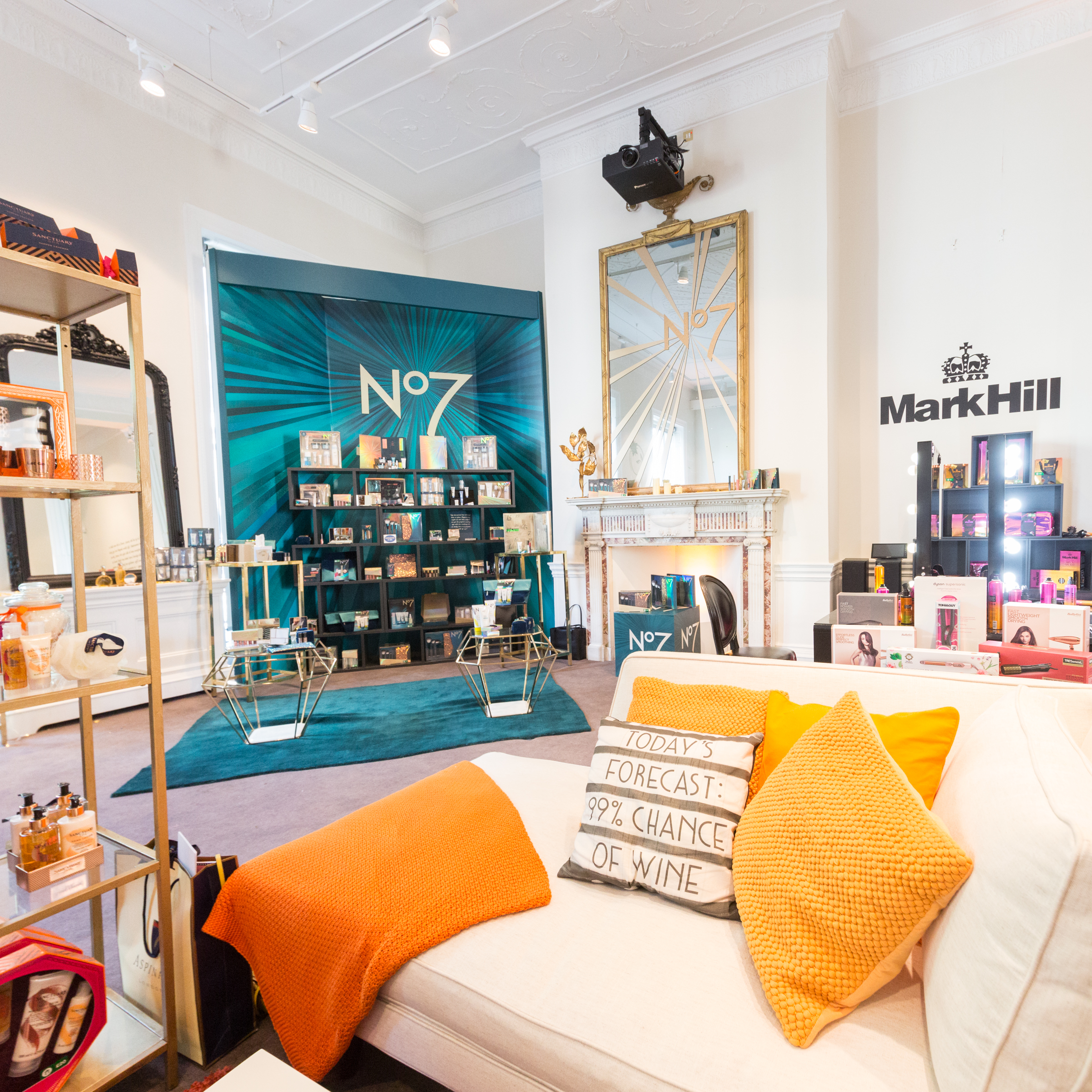 Stylish event space at 41 Portland Place for product showcases and networking.