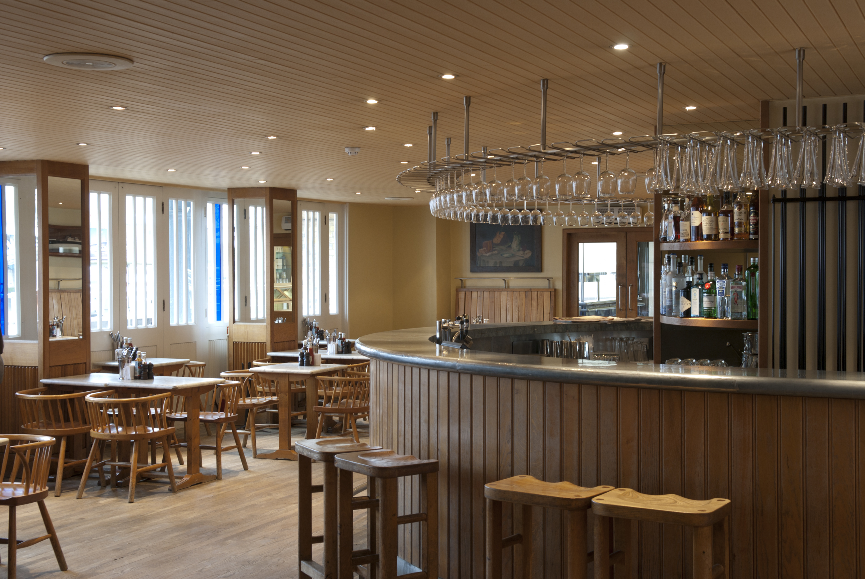 Stylish bar at Butlers Wharf Chop House, perfect for meetings and events.
