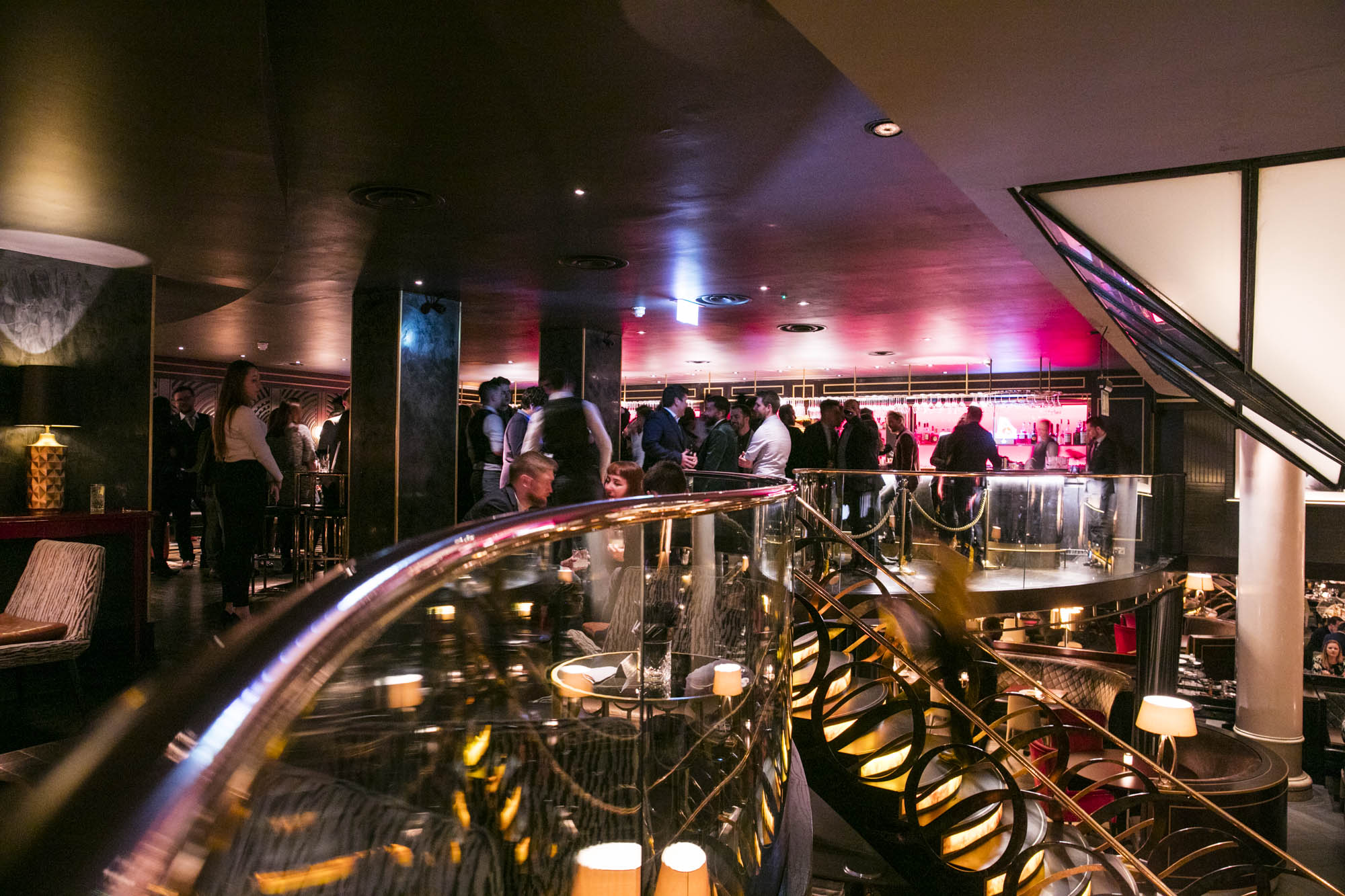 Vibrant Quaglino's venue with stylish decor, ideal for networking events and social gatherings.