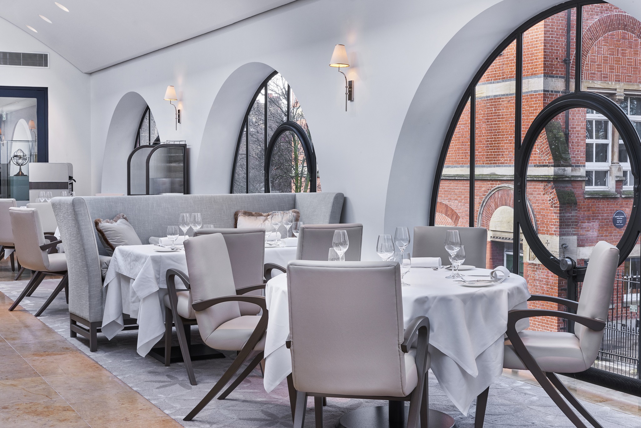 Sophisticated dining venue with elegant decor for upscale events and meetings.