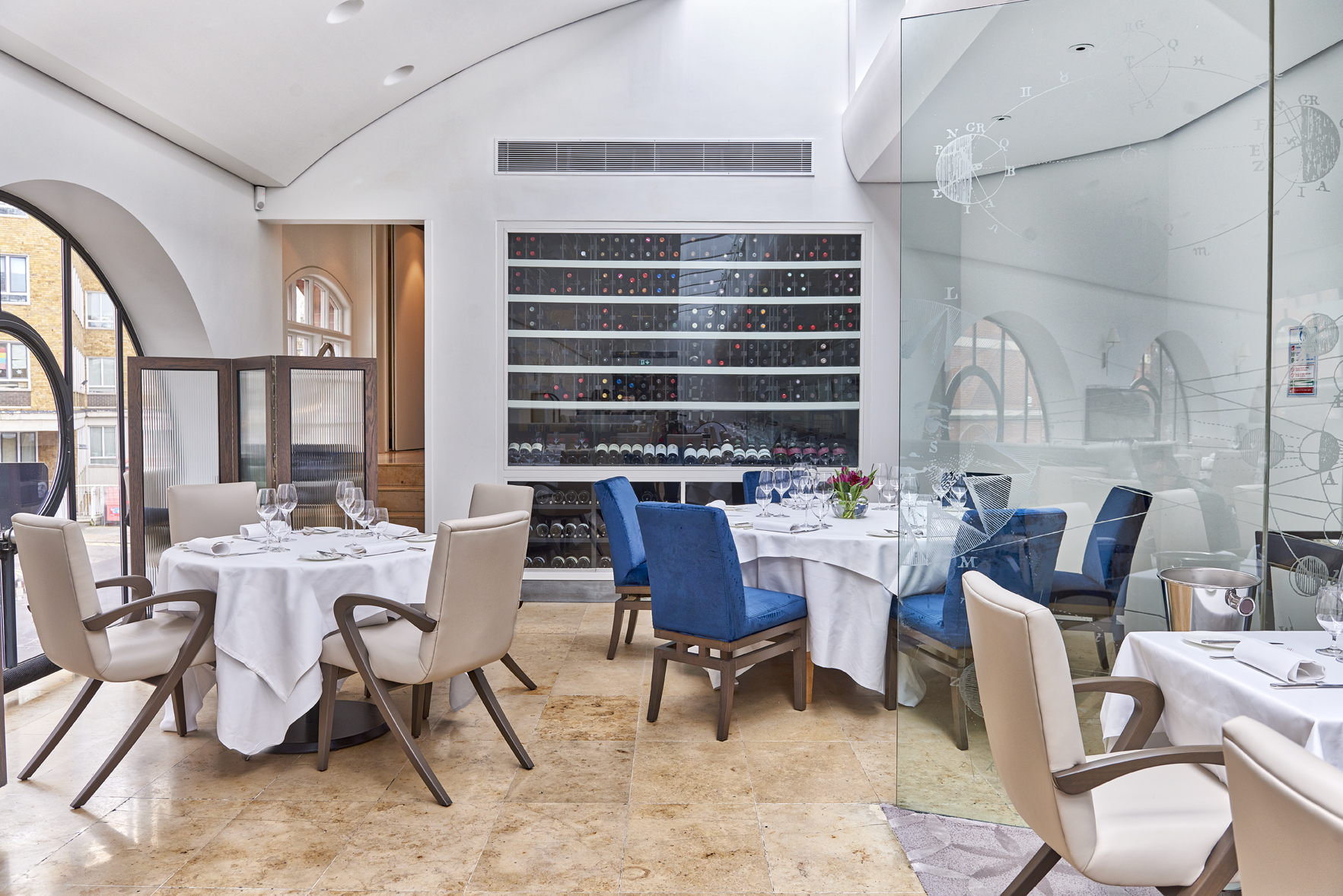 Elegant dining space in Orrery for upscale events and intimate meetings.
