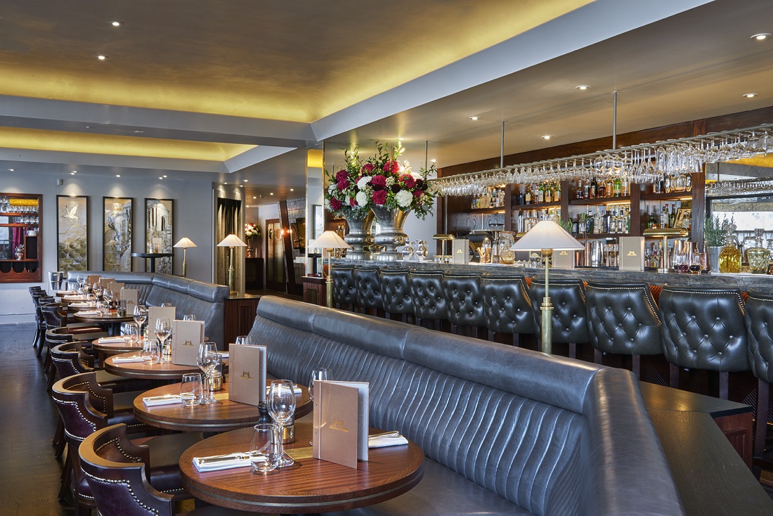 Sophisticated restaurant venue with elegant decor for corporate dinners and private events.