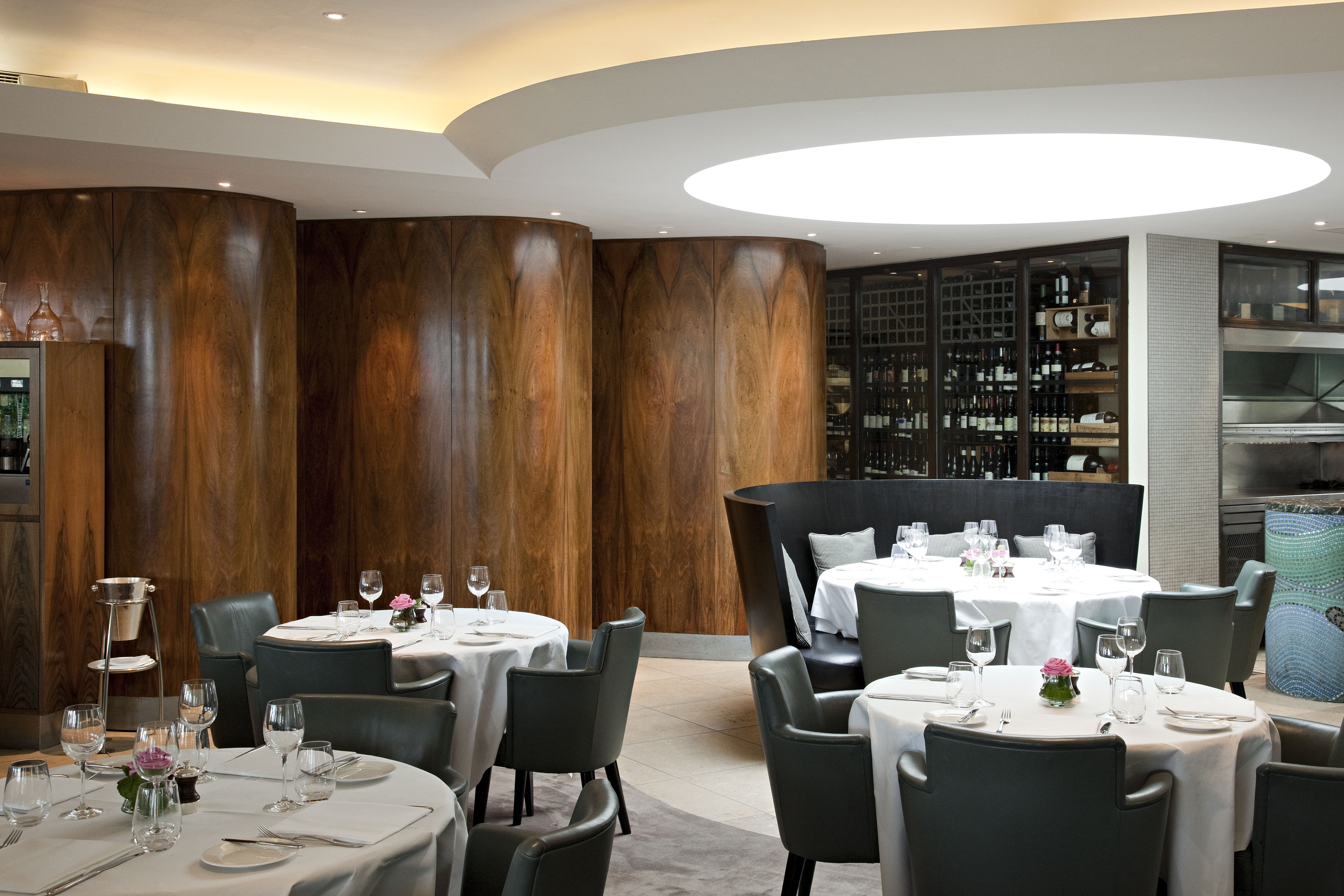 Sophisticated dining venue with elegant decor for upscale corporate events and private gatherings.