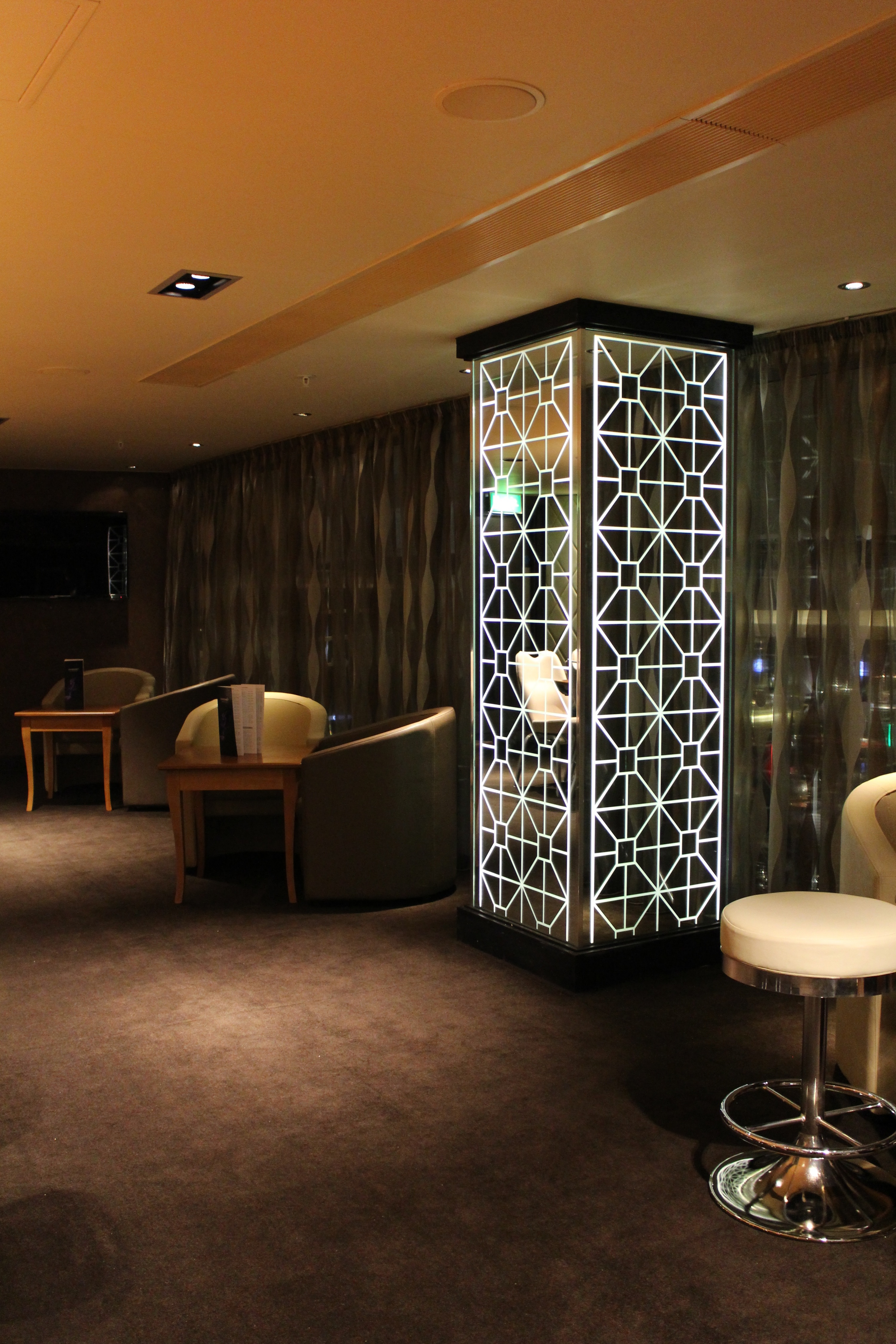 Sophisticated lounge at Balcony Bar, Genting Club Manchester for networking events.