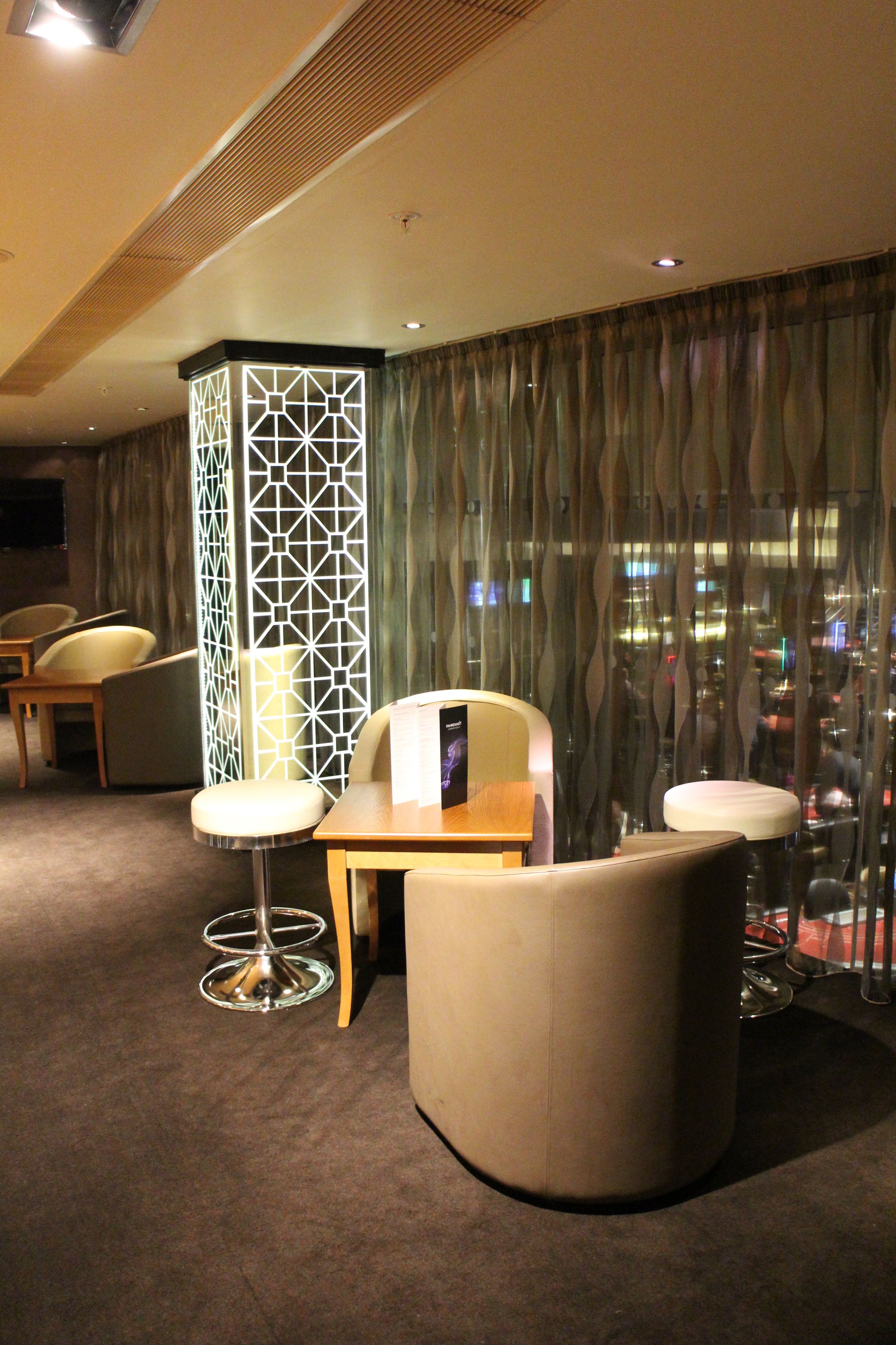 Stylish lounge at Balcony Bar, Genting Club Manchester, ideal for networking events.