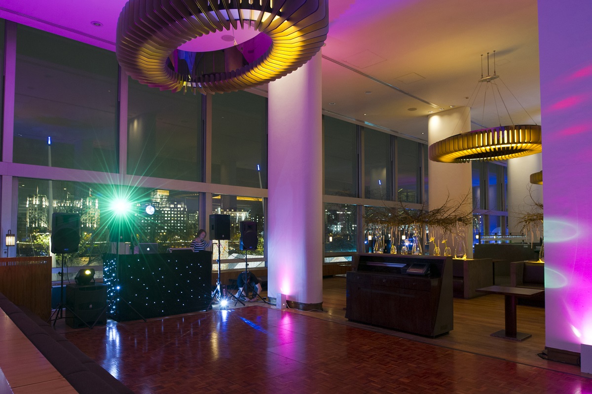 Stylish Skylon venue with city views, perfect for corporate events and celebrations.