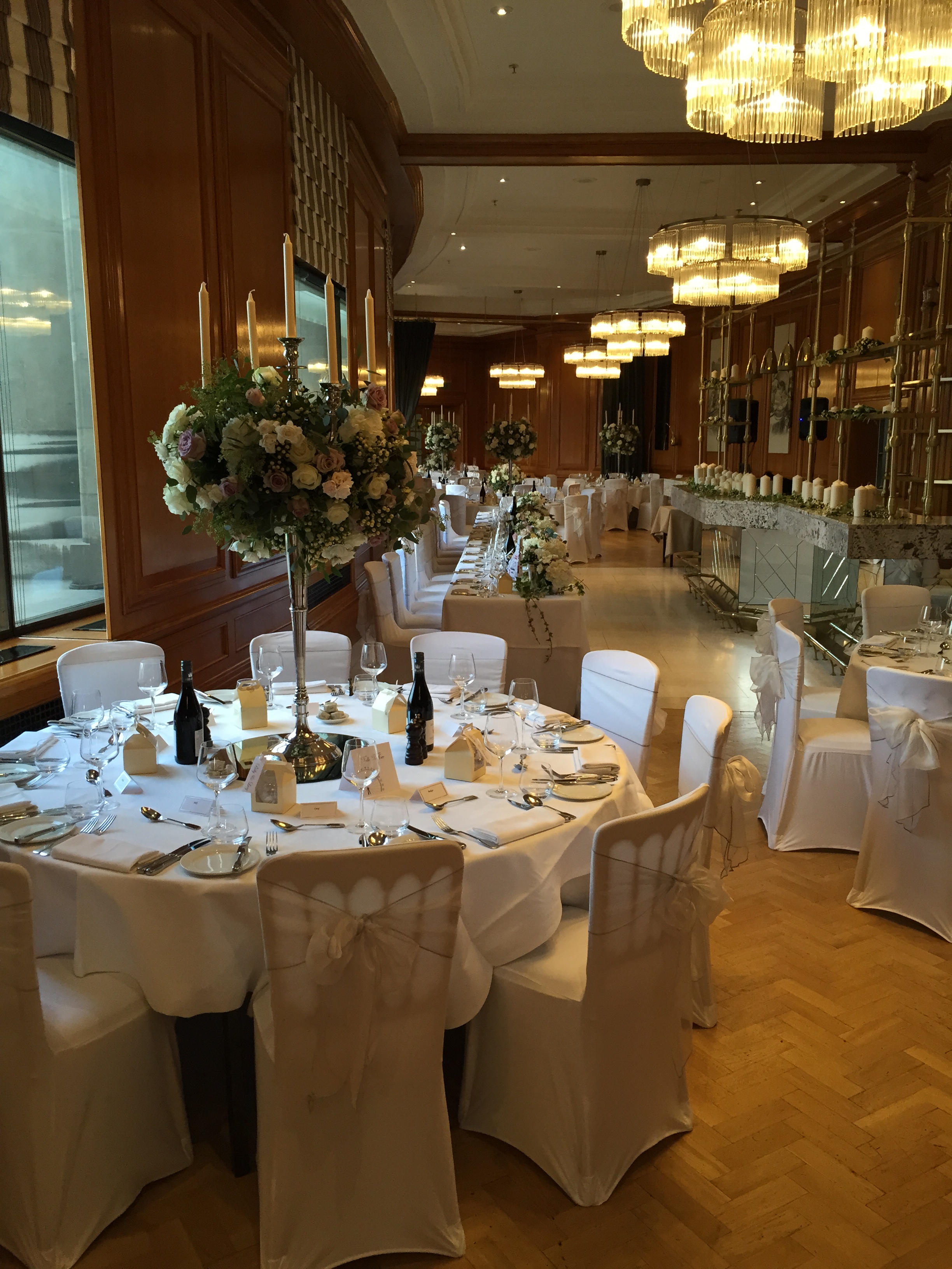 Elegant banquet setting at Gillray's Steakhouse, perfect for weddings and corporate events.