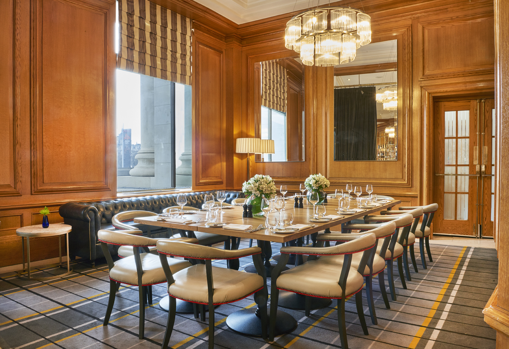 Elegant meeting space at Gillray's Steakhouse, ideal for corporate events and private dinners.