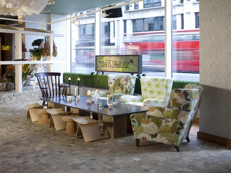 Private meeting room at The Folly Bar with stylish decor for workshops and brainstorming.