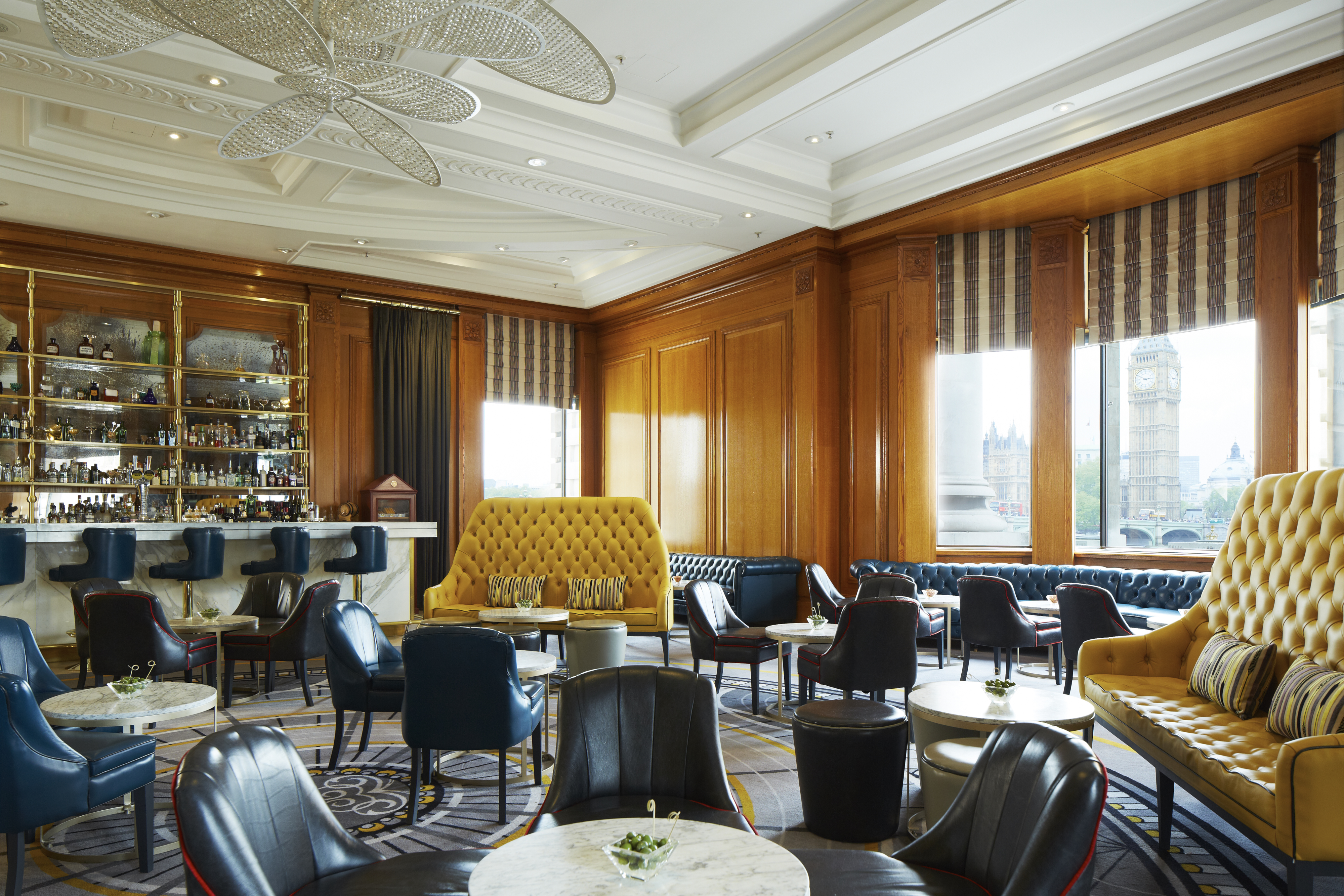 Sophisticated lounge at Gillray's Bar, ideal for corporate events and networking.